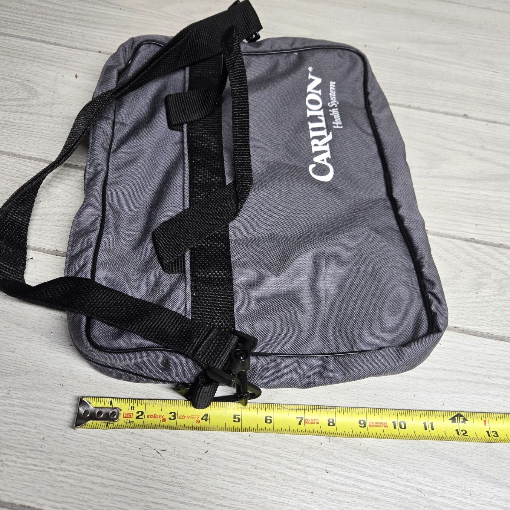 Vintage VINTAGE Carilion Health System Hospital Medical Tote Bag Unisex Adults Gray Canvas Shoulder Bag Size ONE SIZE - 7 Thumbnail