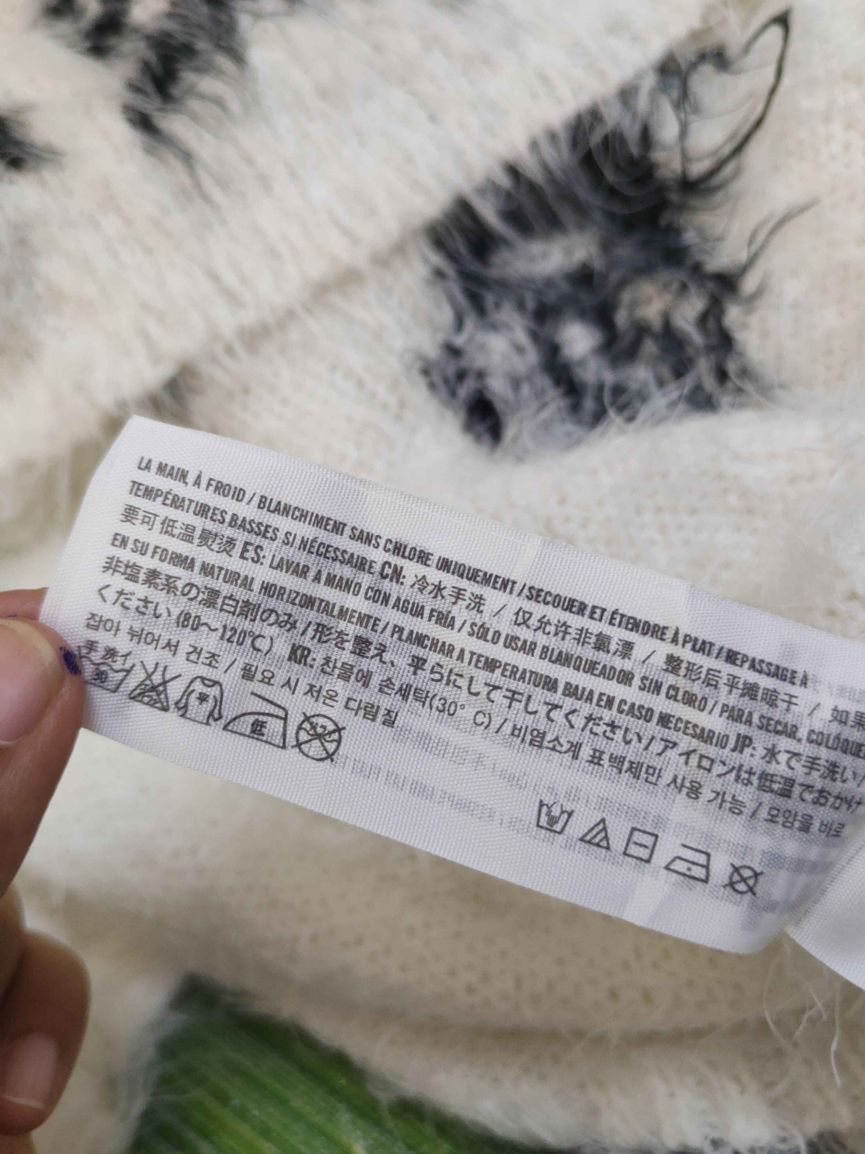 Homespun Knitwear Hollister Ivory Shag Shaggy Fur Mohair Knitwear #W1665 Size M / US 6-8 / IT 42-44 - 10 Thumbnail