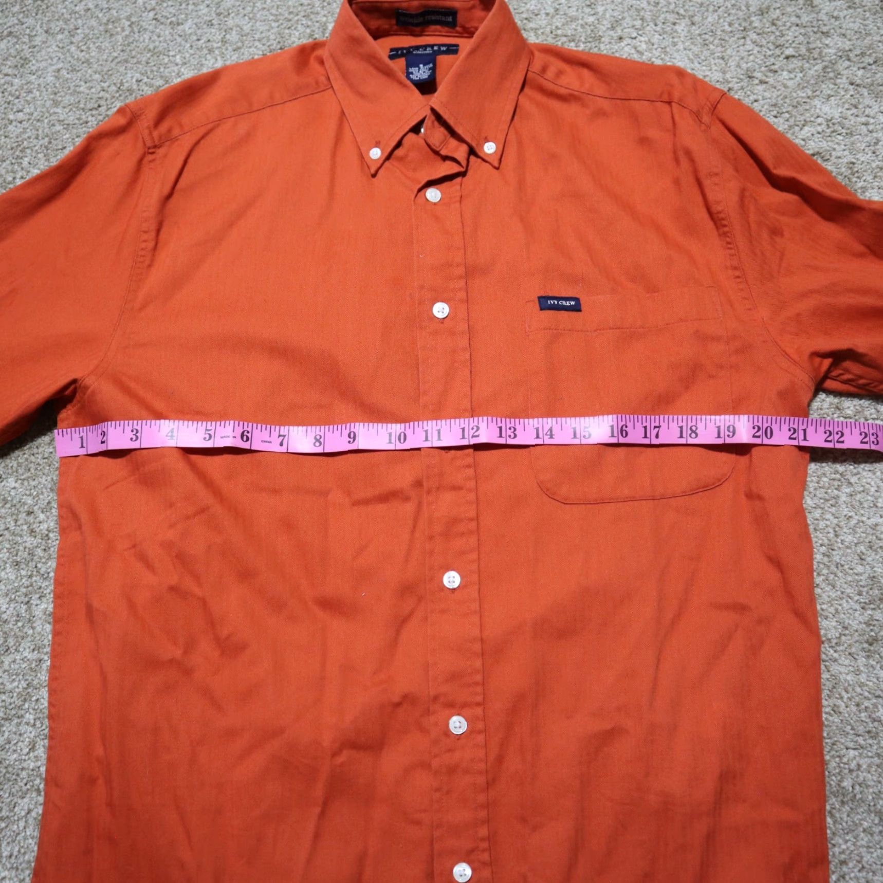 Vintage VINTAGE Ivy Crew Shirt Plaid Button-Up Long Sleeve Orange Men's Size S Small Size US S / EU 44-46 / 1 - 5 Thumbnail