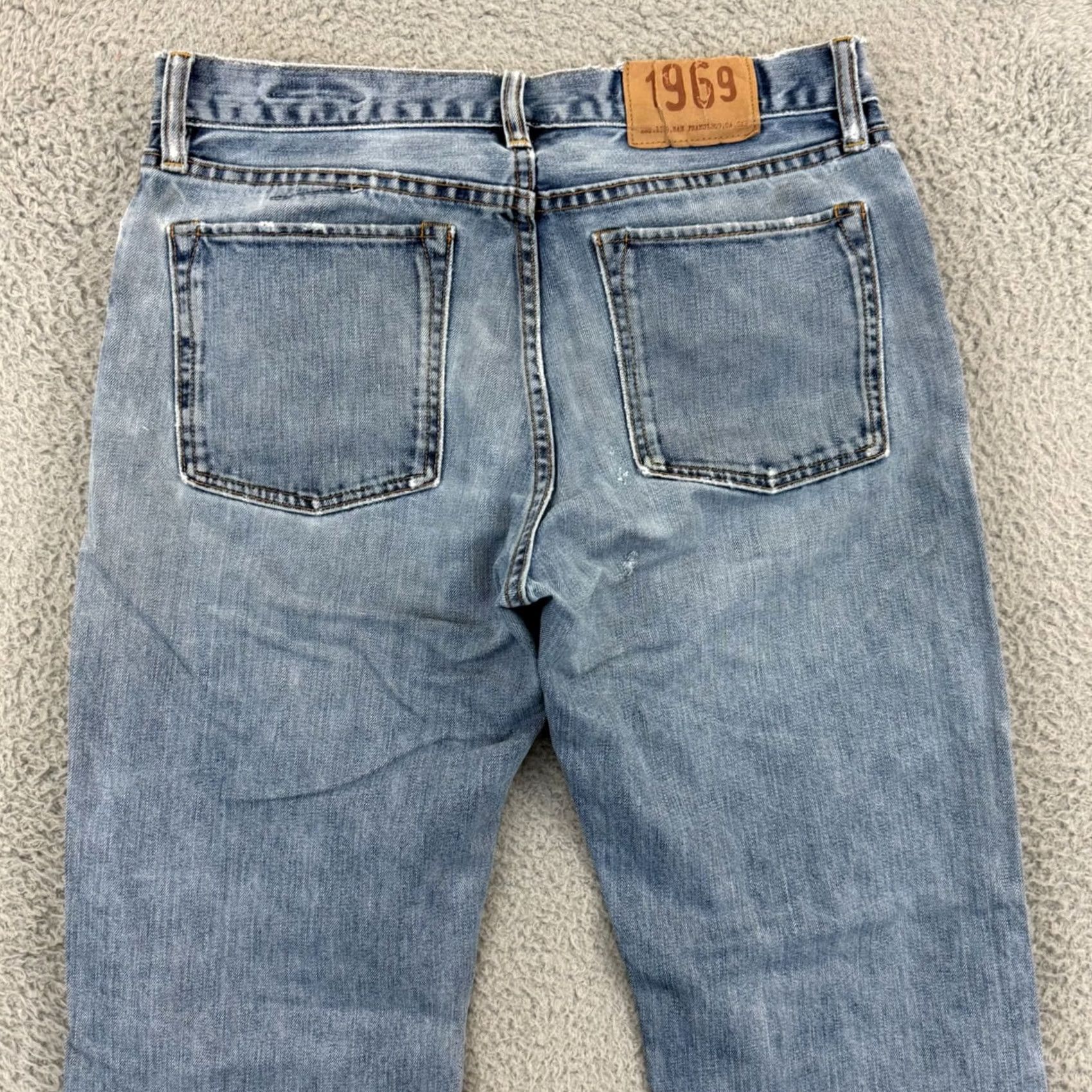 Gap VINTAGE Gap 1969 Jeans Mens 32x32 Blue Straight Leg Relaxed Fit Distressed Denim Size US 32 / EU 48 - 7 Thumbnail