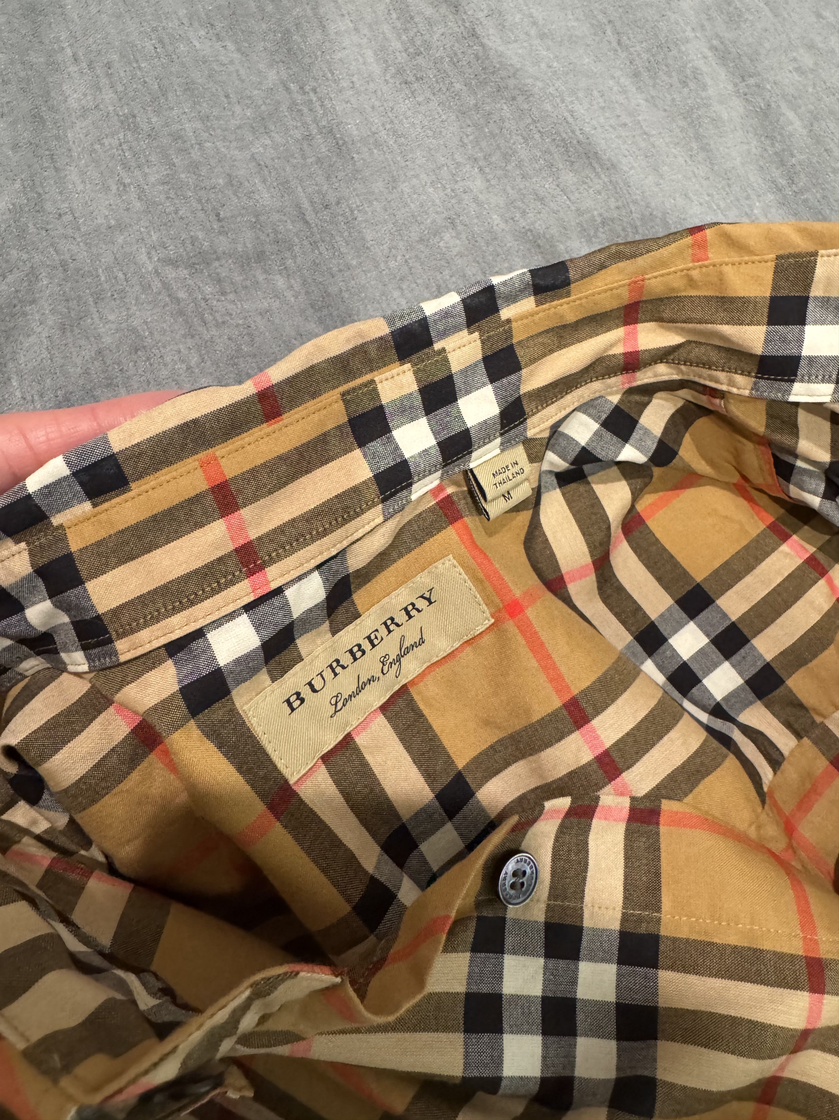 Burberry Burberry Check Cotton Shirt Classic Archive Beige Medium Size US M / EU 48-50 / 2 - 5 Thumbnail