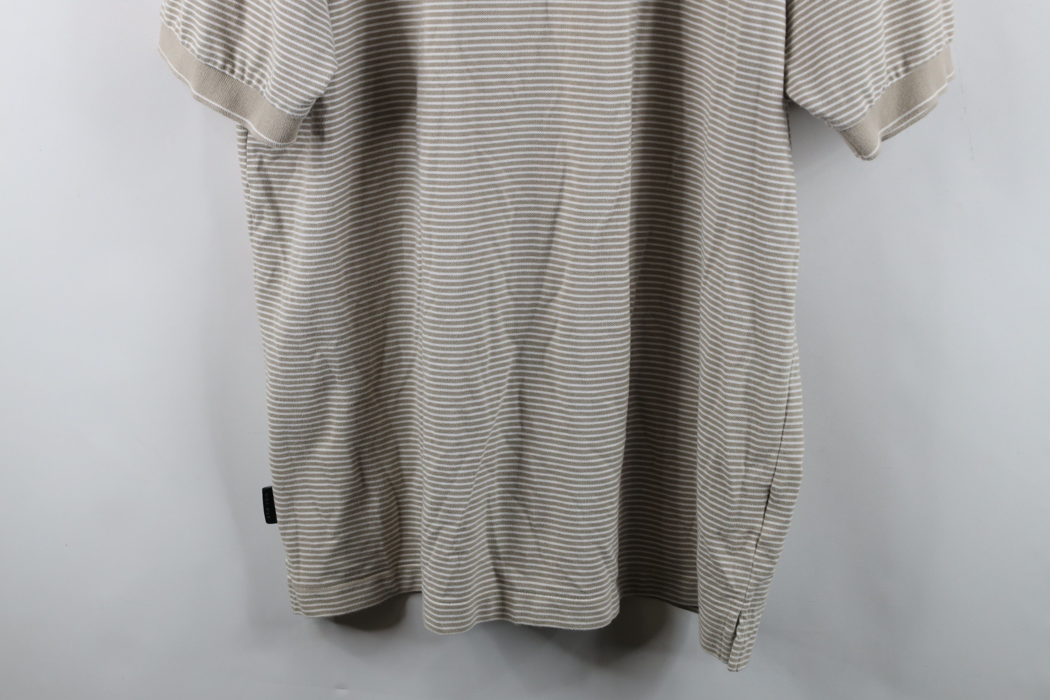 Nike Vintage Nike Golf Scott Mini Swoosh Striped Knit Polo Beige Size US XL / EU 56 / 4 - 13 Thumbnail