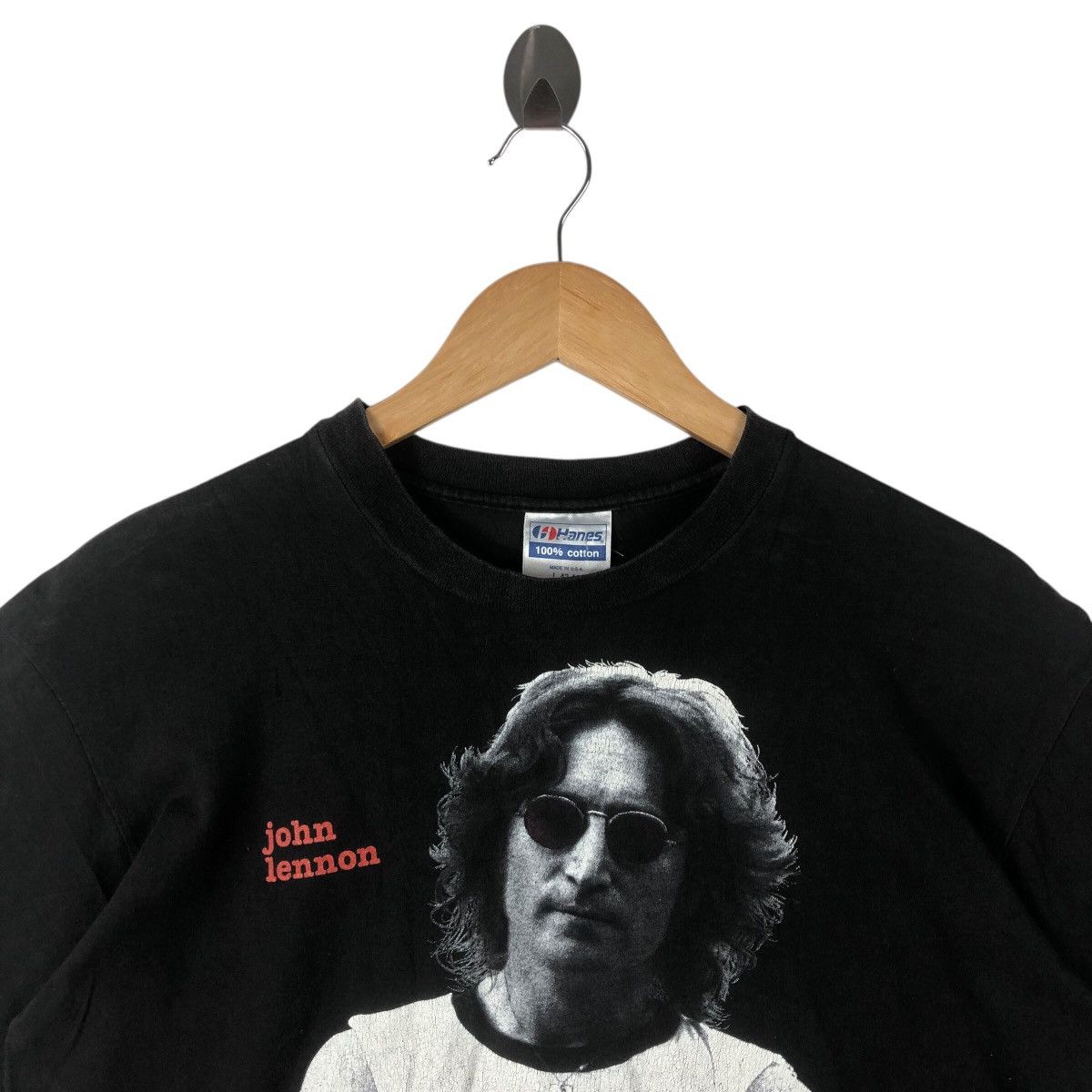Band Tees × Hanes × Vintage Vintage 90s JOHN LENNON new york city band tees Size US L / EU 52-54 / 3 - 2 Thumbnail