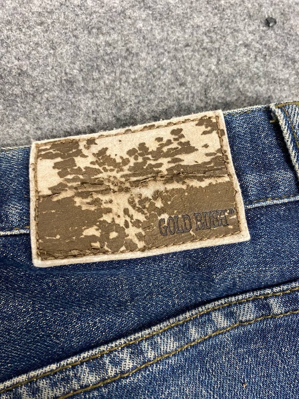 Japanese Brand vintage gold rush distressed reworked denim nice design Size US 31 - 5 Thumbnail
