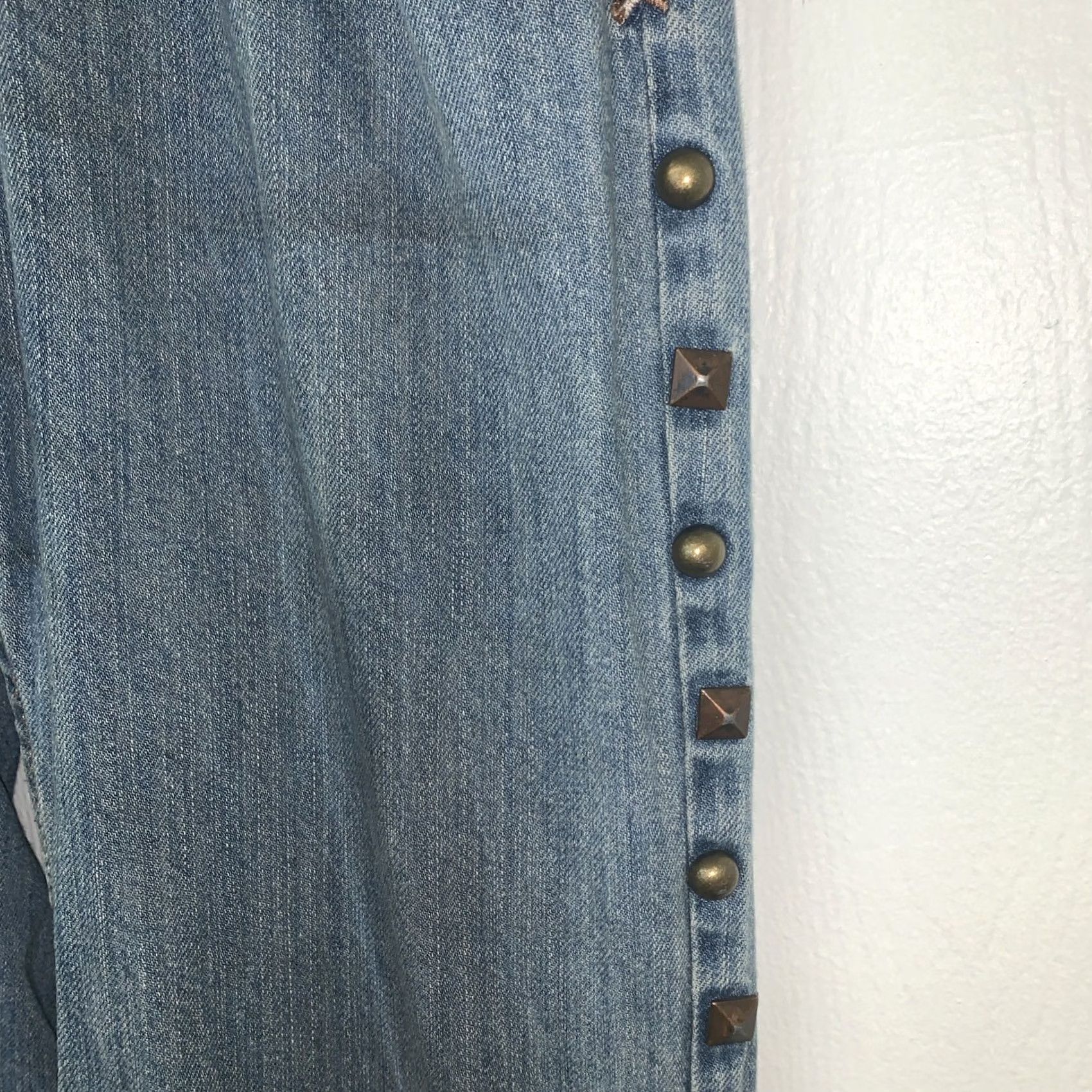 Doublet Double D Ranch Women’s Jeans Embellished Denim 30” Waist 31” Inseam Size 10 Blue Size 32" / US 10 / IT 46 - 3 Thumbnail