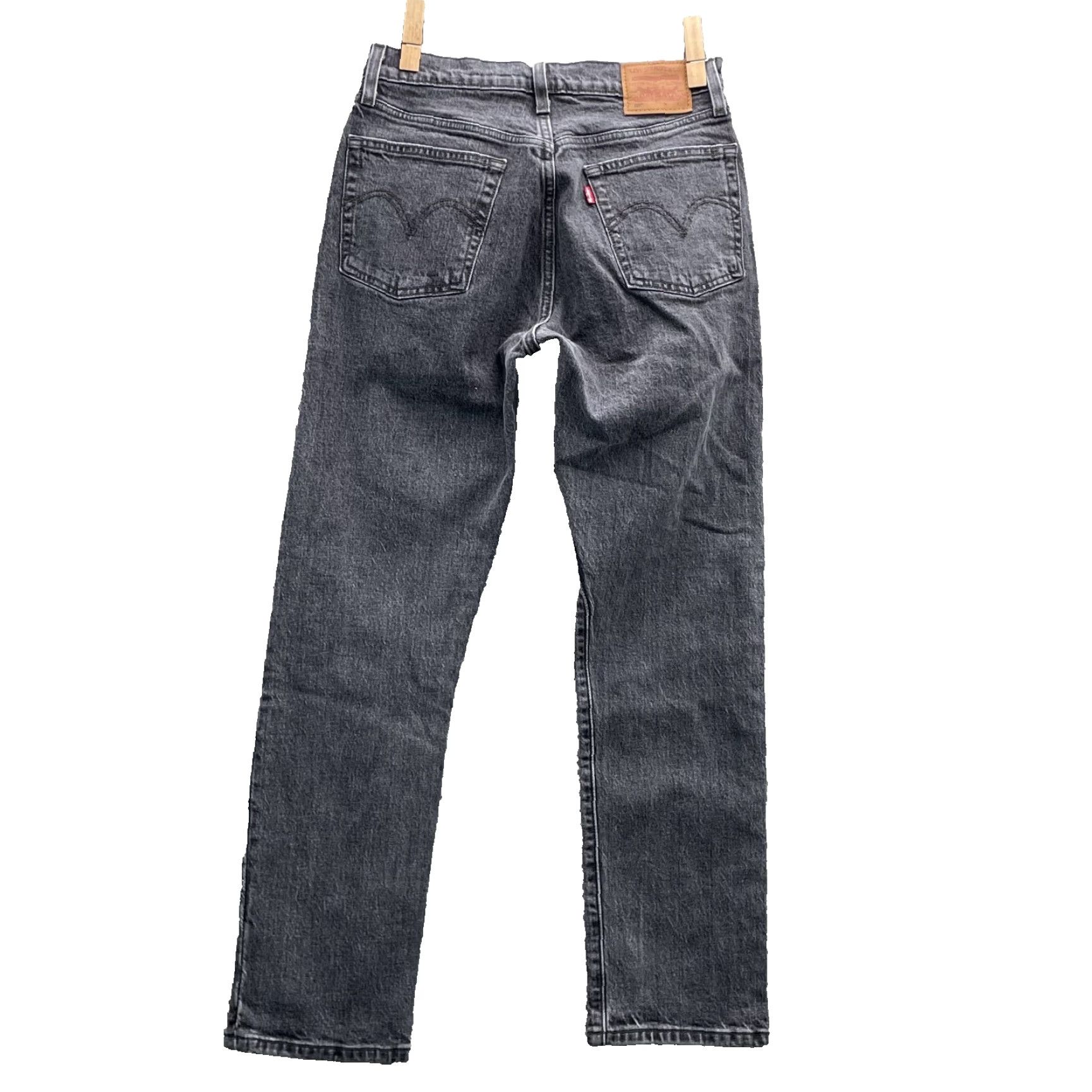 Levi's 501 Jeans Women’s 27x28 Black Denim Straight Fit Mid Rise Button Fly Vintage Style Grunge 90s Y2K Skater Streetwear Mens? Women’s
