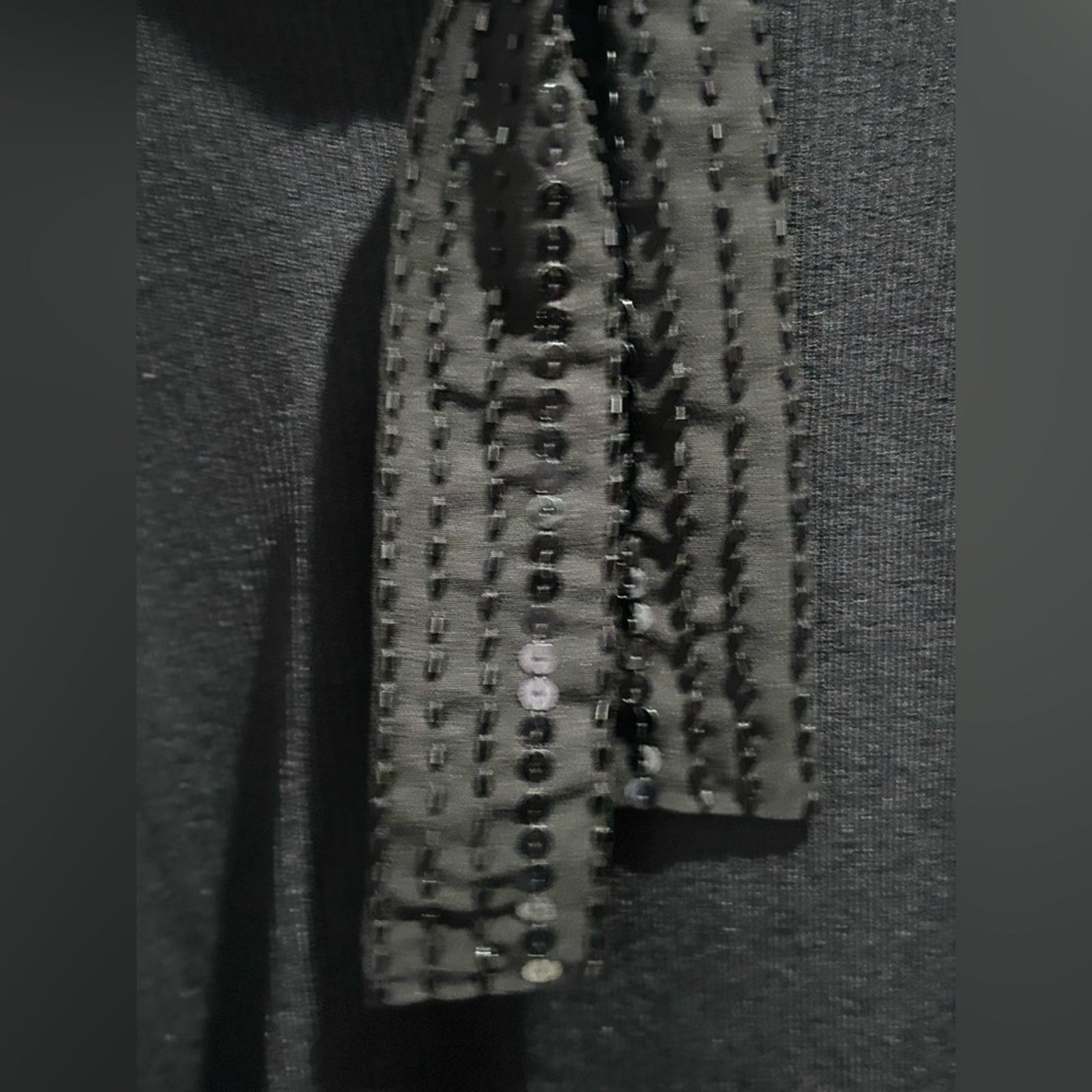 Other CABLE & GAUGE Womens Black Beaded Sequin Puff Sleeve Sweater Size L / US 10 / IT 46 - 7 Thumbnail