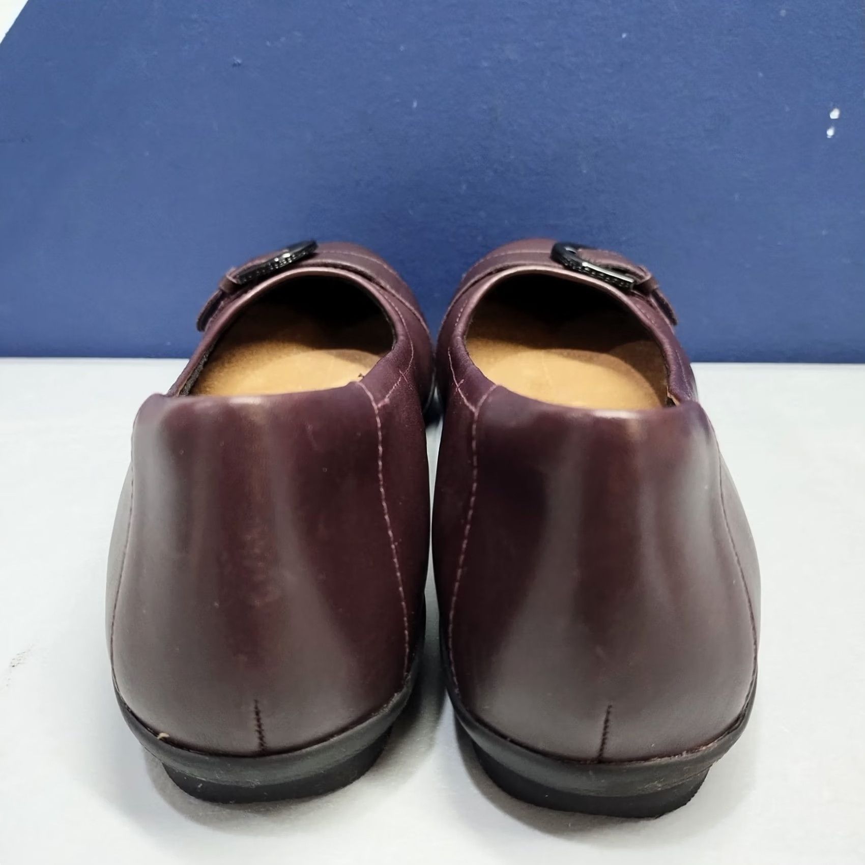 Clarks Clarks Ballet Flats Womens Size 8.5M Burgundy Neenah Lark Unstructured Flat Shoes Shoes Dress, Casual, Travel Size US 6 / IT 36 - 5 Thumbnail