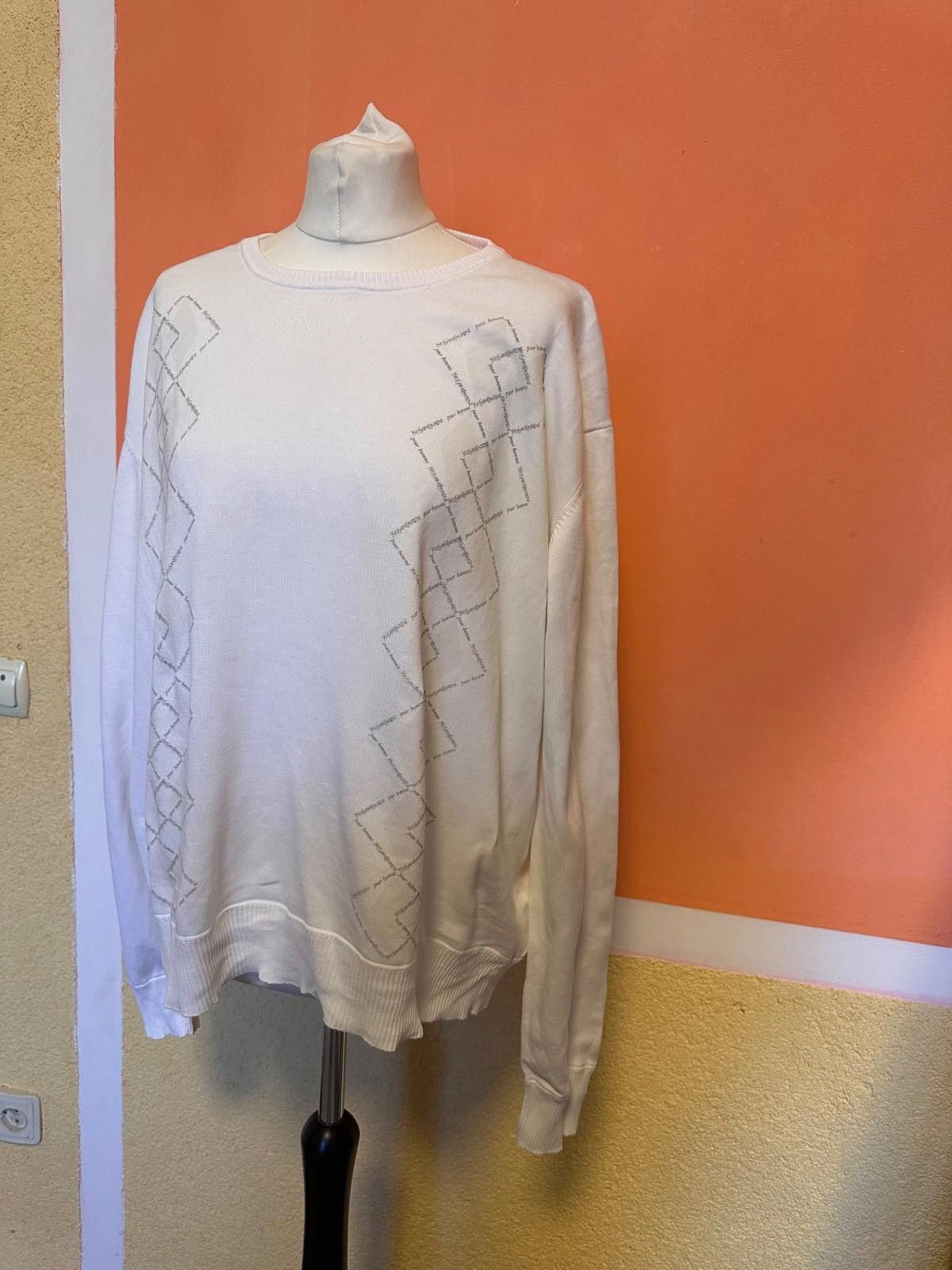 Yves Saint Laurent yves saint laurent sweater white sz L Size L / US 10 / IT 46 - 3 Thumbnail
