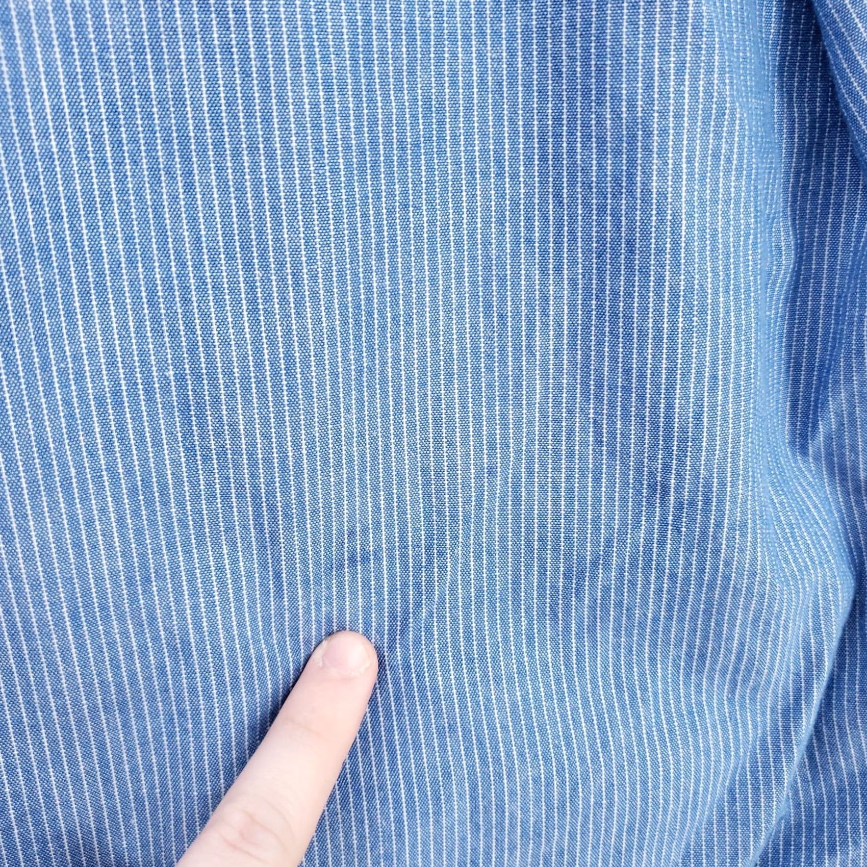 Vintage North Coast Button Up Shirt Mens L Large Blue Tailored Fit Long Sleeve Striped Size US L / EU 52-54 / 3 - 7 Thumbnail