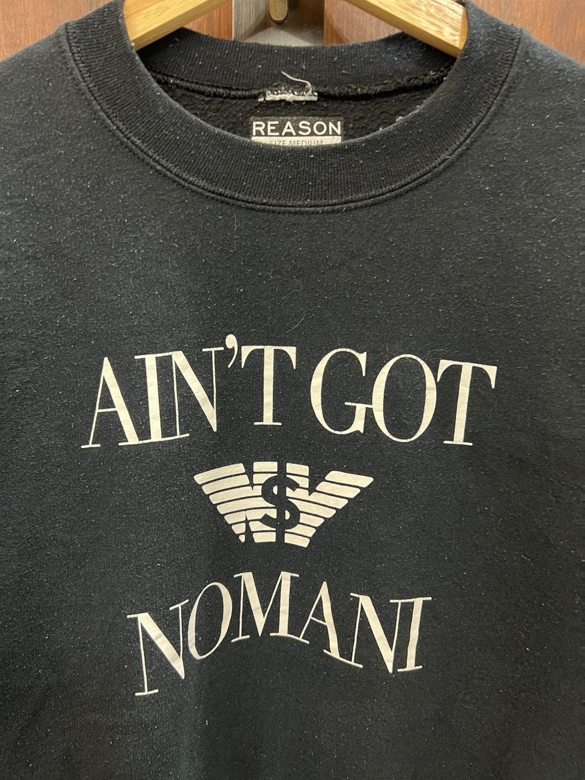 Vintage Parody Armani Exchange Ain’t Got Nomani Sweatshirt Size US M / EU 48-50 / 2 - 2 Thumbnail