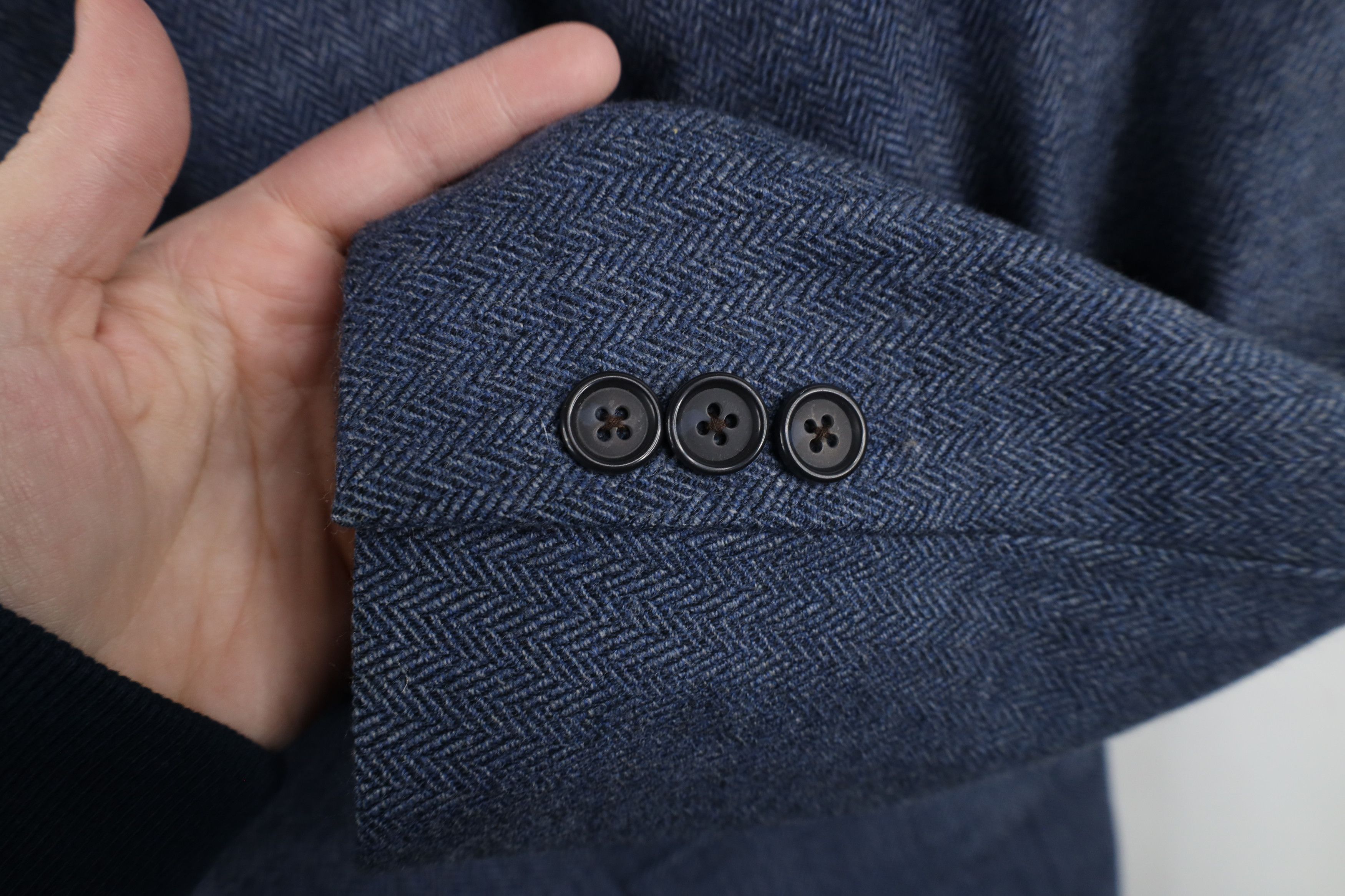 Vintage Vintage 90s Streetwear Herringbone Blazer Suit Coat Jacket Size US XL / EU 56 / 4 - 4 Thumbnail