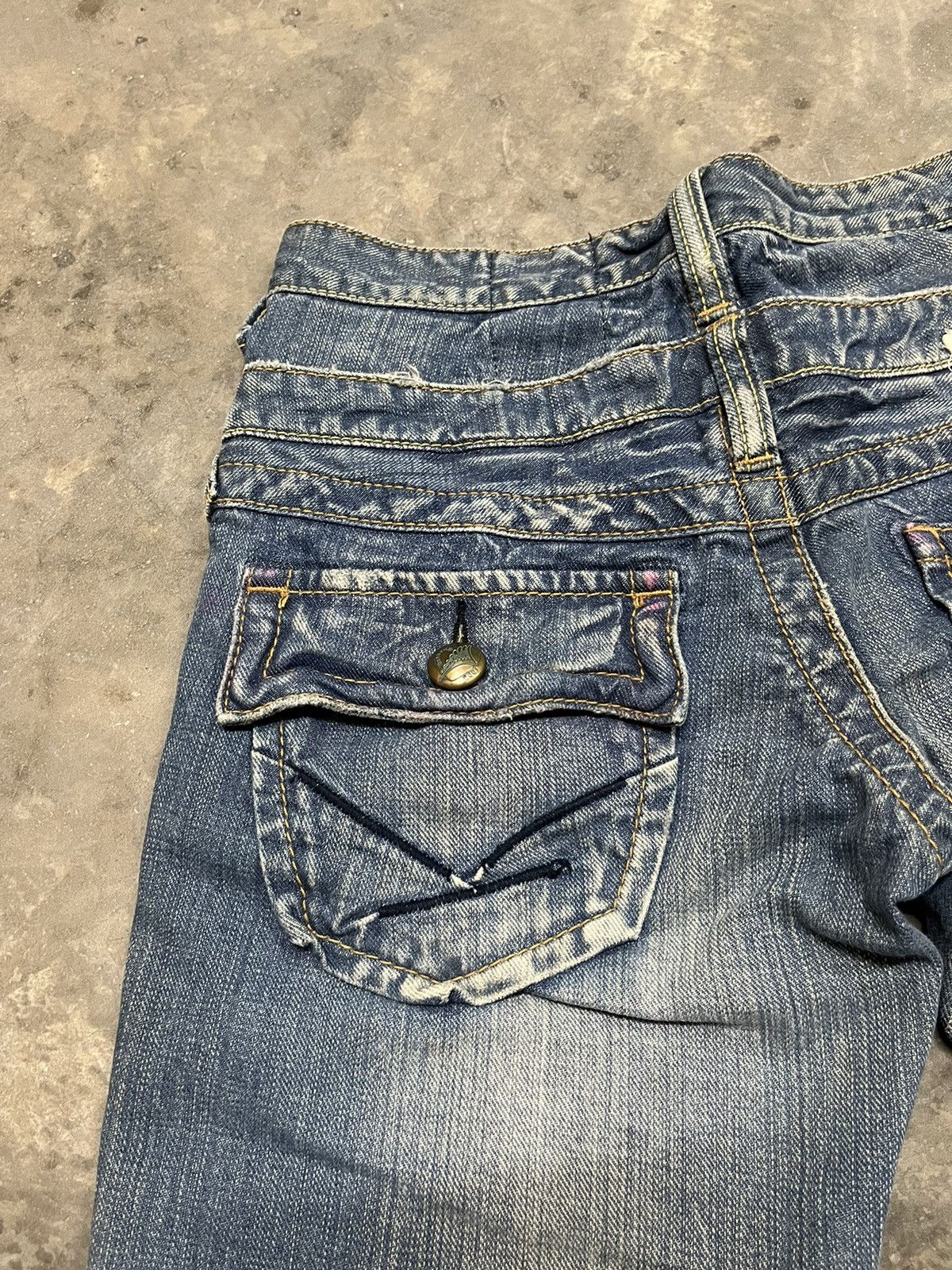 Hysteric Glamour Flare Jeans double waist Antgauge diatressed low rise Size US 30 / EU 46 - 18 Thumbnail