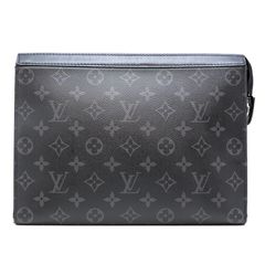 Louis Vuitton Monogram Eclipse Reverse Pochette Voyage MM Pouch Clutch Bag