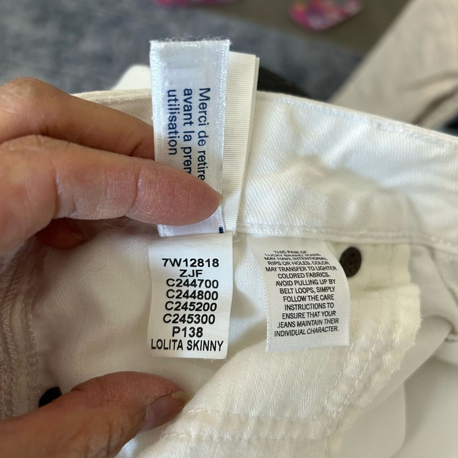 Lucky Brand Lucky Jeans Women’s 2/26 White Lolita Skinny Mid Rise Denim Size 26" / US 2 / IT 38 - 6 Thumbnail