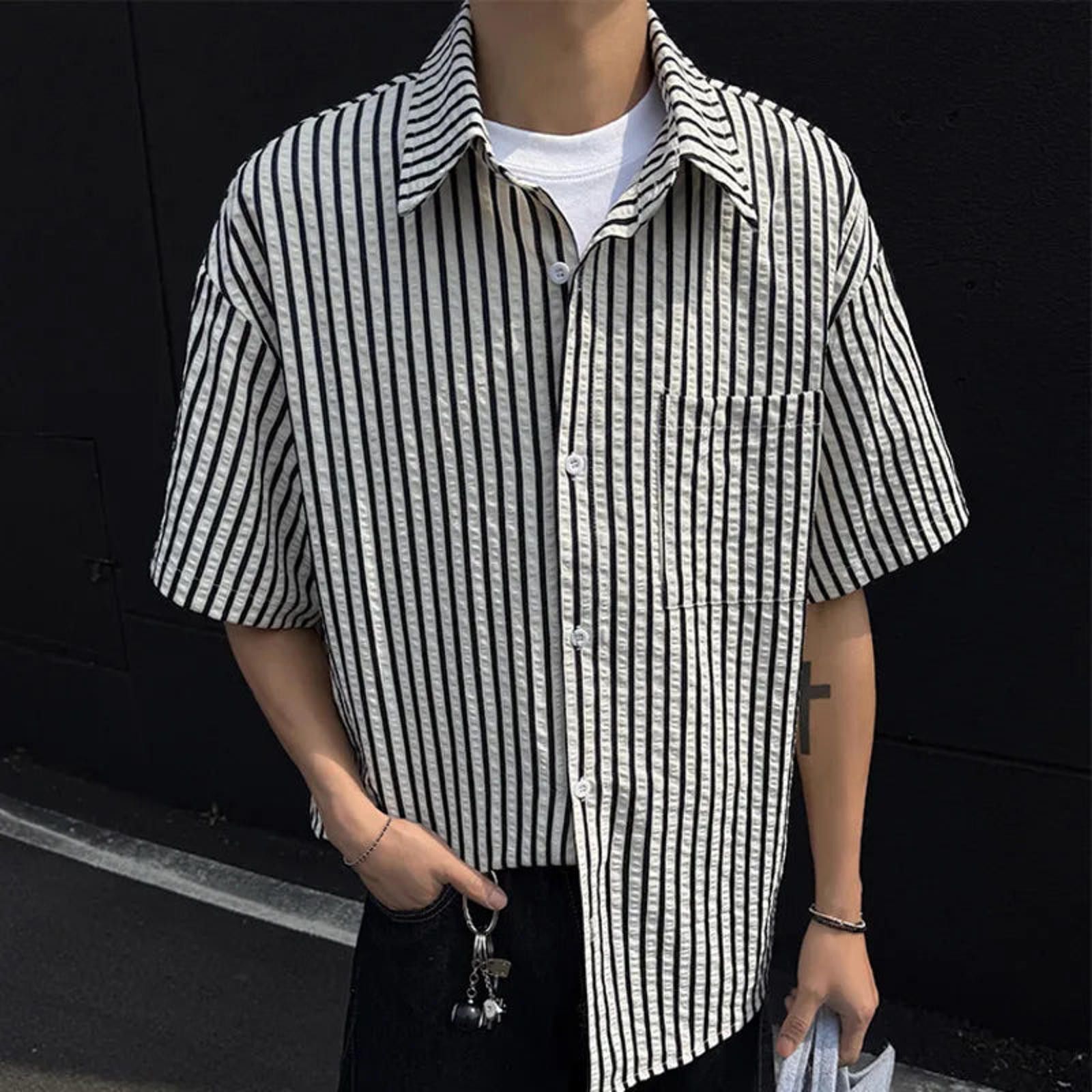 Other Striped Short Sleeve Shirt Size US M / EU 48-50 / 2 - 4 Thumbnail