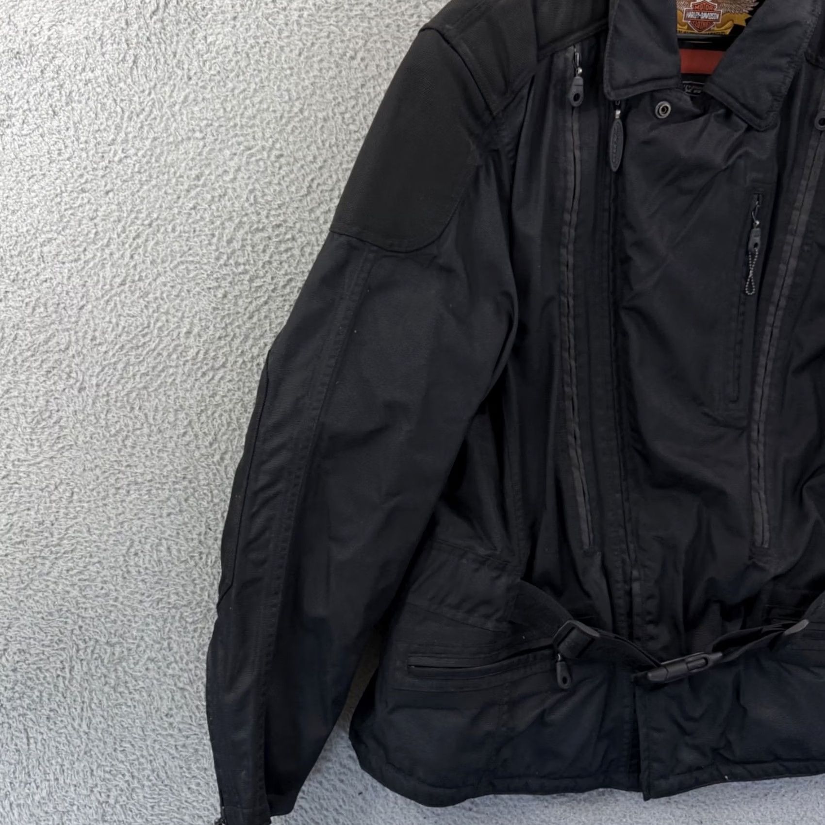 Harley Davidson VINTAGE Harley-Davidson FXRG Motorcycle Jacket Mens 2XL Black Bike Outer Zip All Seasons Size US XXL / EU 58 / 5 - 4 Thumbnail