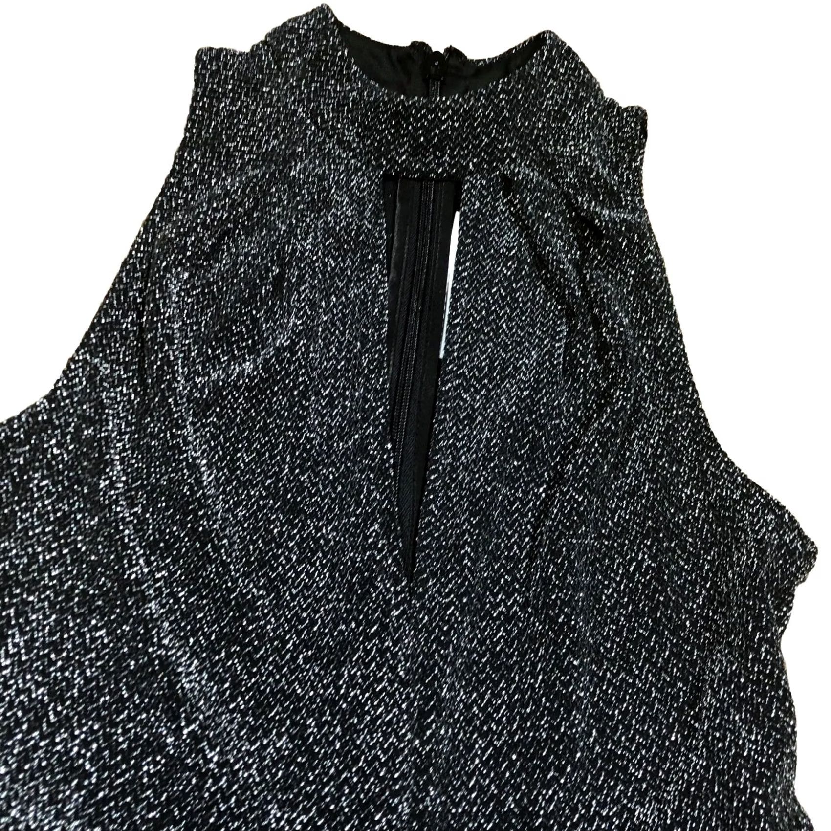 Topshop Topshop Romper Playsuit Petite UK 8 Women’s BNWT Black Mix Sleeveless Zip One-Piece Casual Size 30" / US 8 / IT 44 - 4 Thumbnail