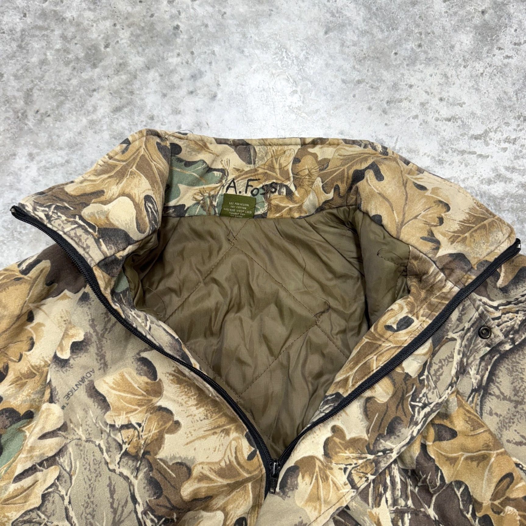 Realtree VINTAGE Spartan Jacket Mens L Brown Camouflage Hunting Coat Full Zip Insulated Pockets Canvas Cotton Outdoor Nature 1990s?? Size US L / EU 52-54 / 3 - 2 Thumbnail