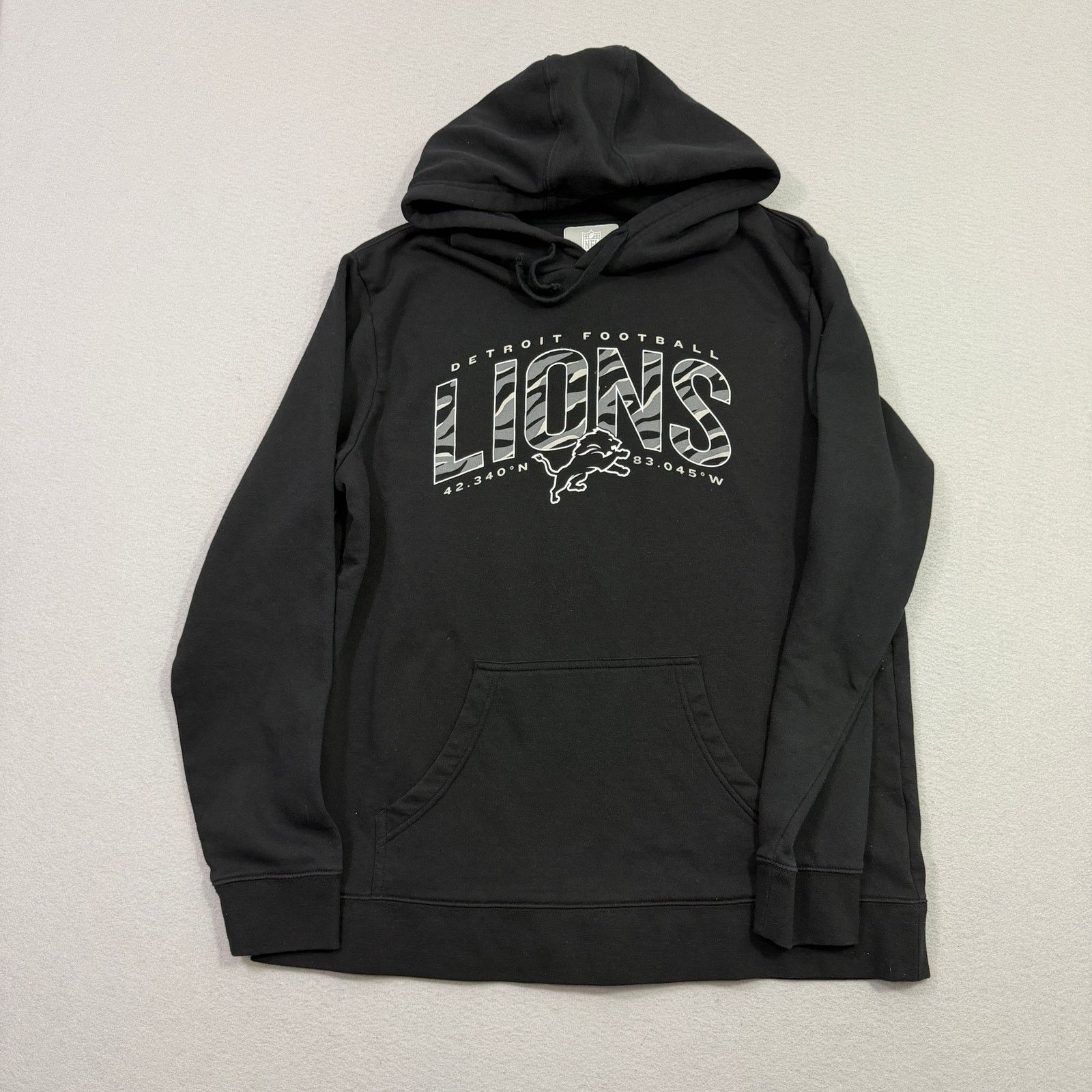 NFL Detroit Lions Hoodie Men's Extra Large Black Camo Pullover Size US XL / EU 56 / 4 - 1 Thumbnail