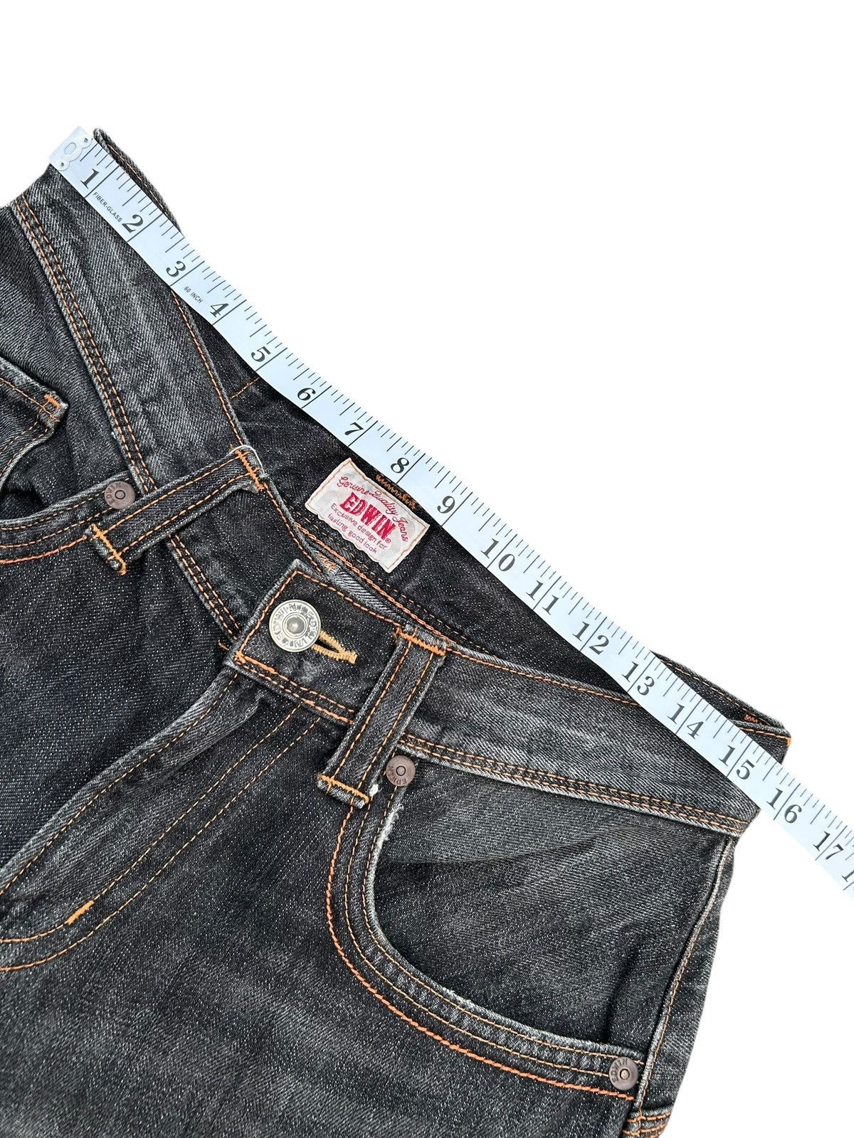 Kapital Flare Vintage Edwin Buckle Back Distressed Denim Jeans Size US 31 - 14 Thumbnail