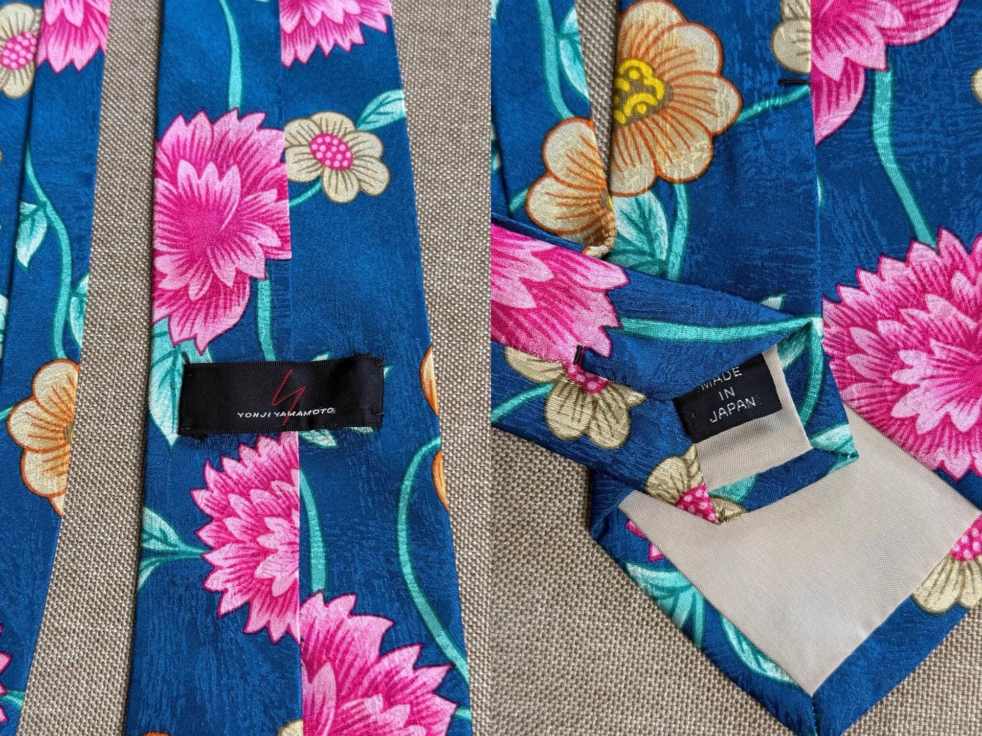 Yohji Yamamoto Yohji Yamamoto Silk Floral Tie (Chrysanthemum & Herbal) Size ONE SIZE - 6 Thumbnail