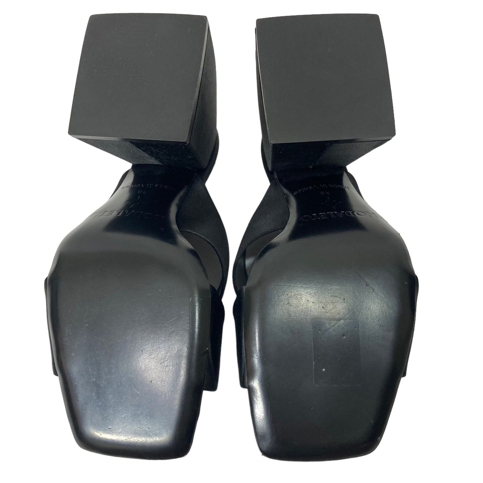 Nodaleto Nodaleto Bulla Banks Block Heel Sandals EU sz38 black satin Size US 8 / IT 38 - 10 Thumbnail