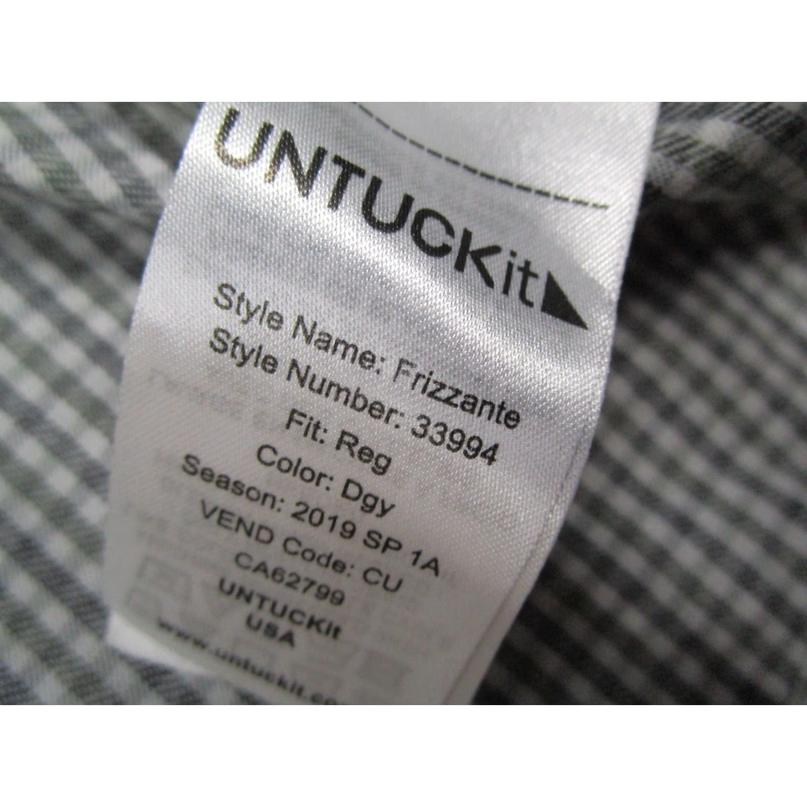 UNTUCKit UNTUCKIT Button-Up Shirt Men XXXLC Green Check Long Sleeve Frizzante 100% Cotton Casual Size US XXL / EU 58 / 5 - 4 Thumbnail