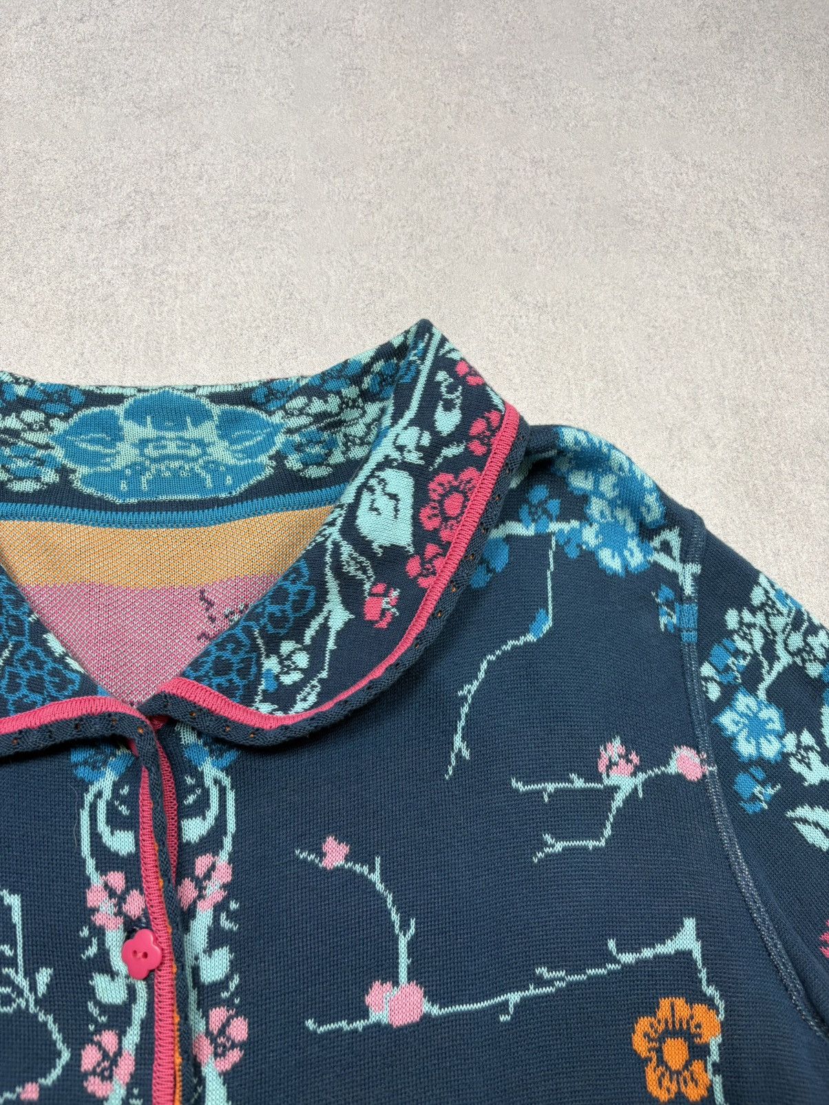 Vintage Ivko Floral Jacquard Knit Cardigan Button Up Boho Art Rare L Size L / US 10 / IT 46 - 6 Thumbnail