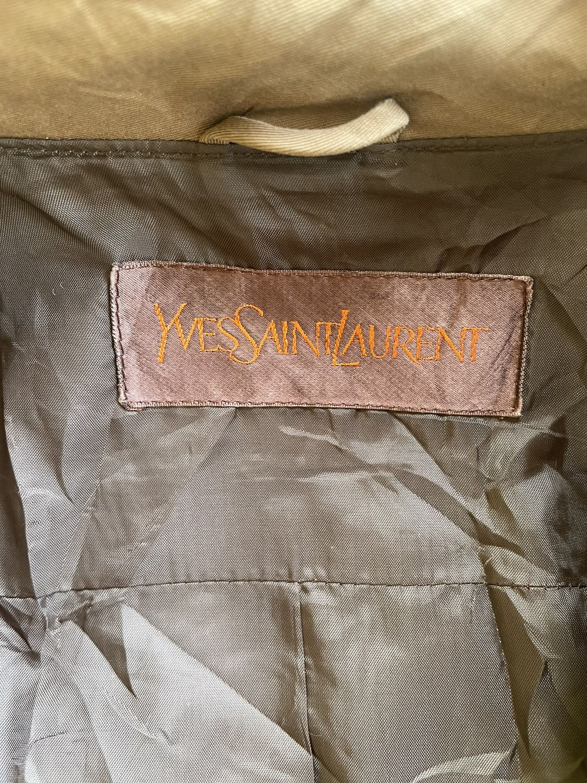 Japanese Brand Vintage YvesSaintLaurent Trench Coat Jacket Size US S / EU 44-46 / 1 - 5 Thumbnail