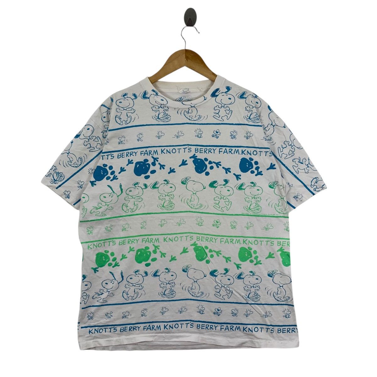 Vintage Vintage 90s SNOOPY PEANUTS Usa Overprint Knott’s BerryTshirt Size US XL / EU 56 / 4 - 1 Thumbnail