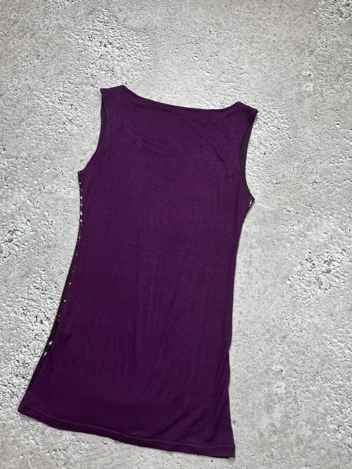 Other Y2K Purple Sequin Tank Top “Every Girl Loves the Swag” Size XS / US 0-2 / IT 36-38 - 9 Thumbnail