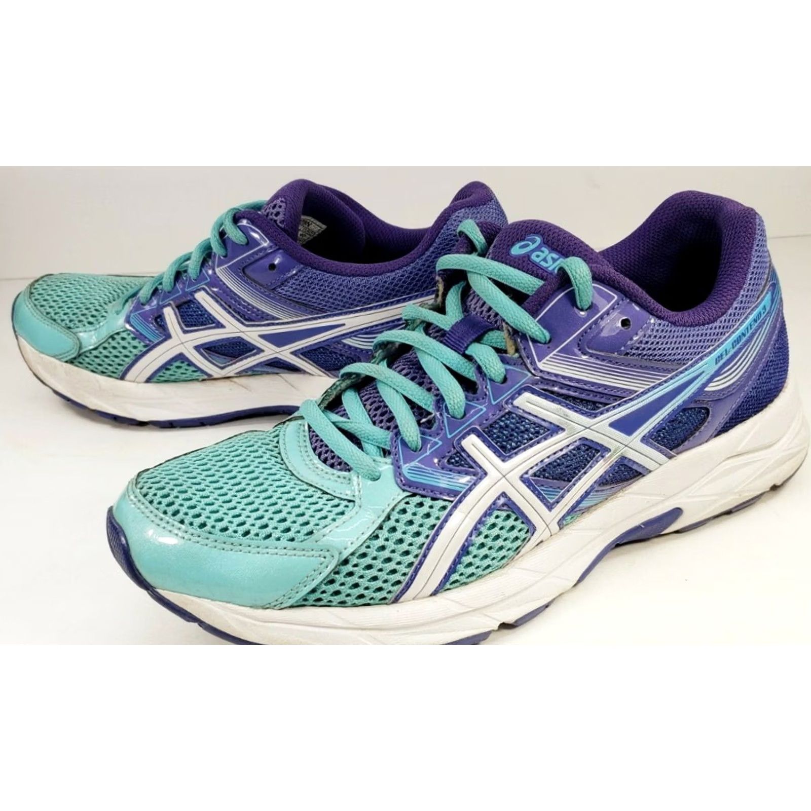 Asics Asics Gel Contend 3 Running Shoes Women's Sz 8.5M Teal Purple T5F9N Size US 9 / IT 39 - 4 Thumbnail