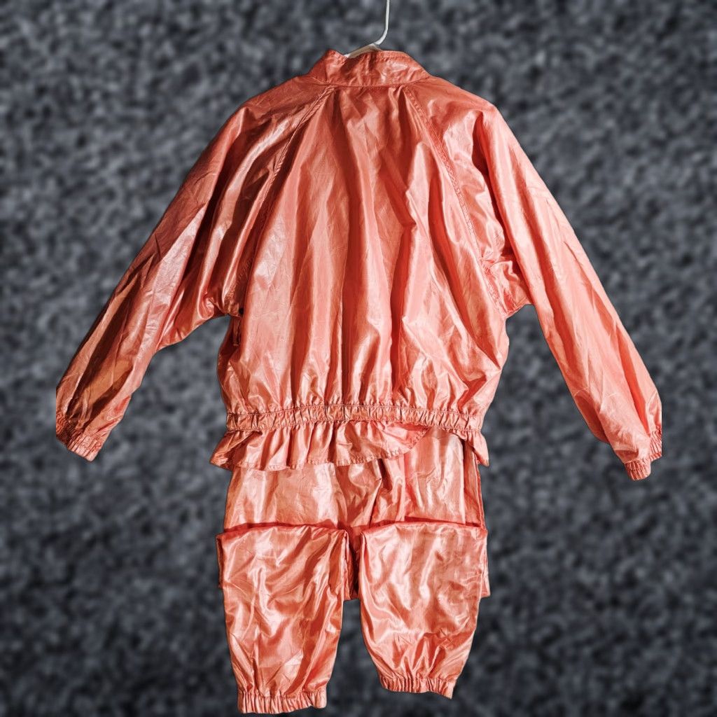 Le Coq Sportif VINTAGE Le Coq Sportif Classic 80s Tracksuit Jacket & Pants Womens Sz Med Peach Satin 80s Logo Size 32" / US 10 / IT 46 - 1 Thumbnail