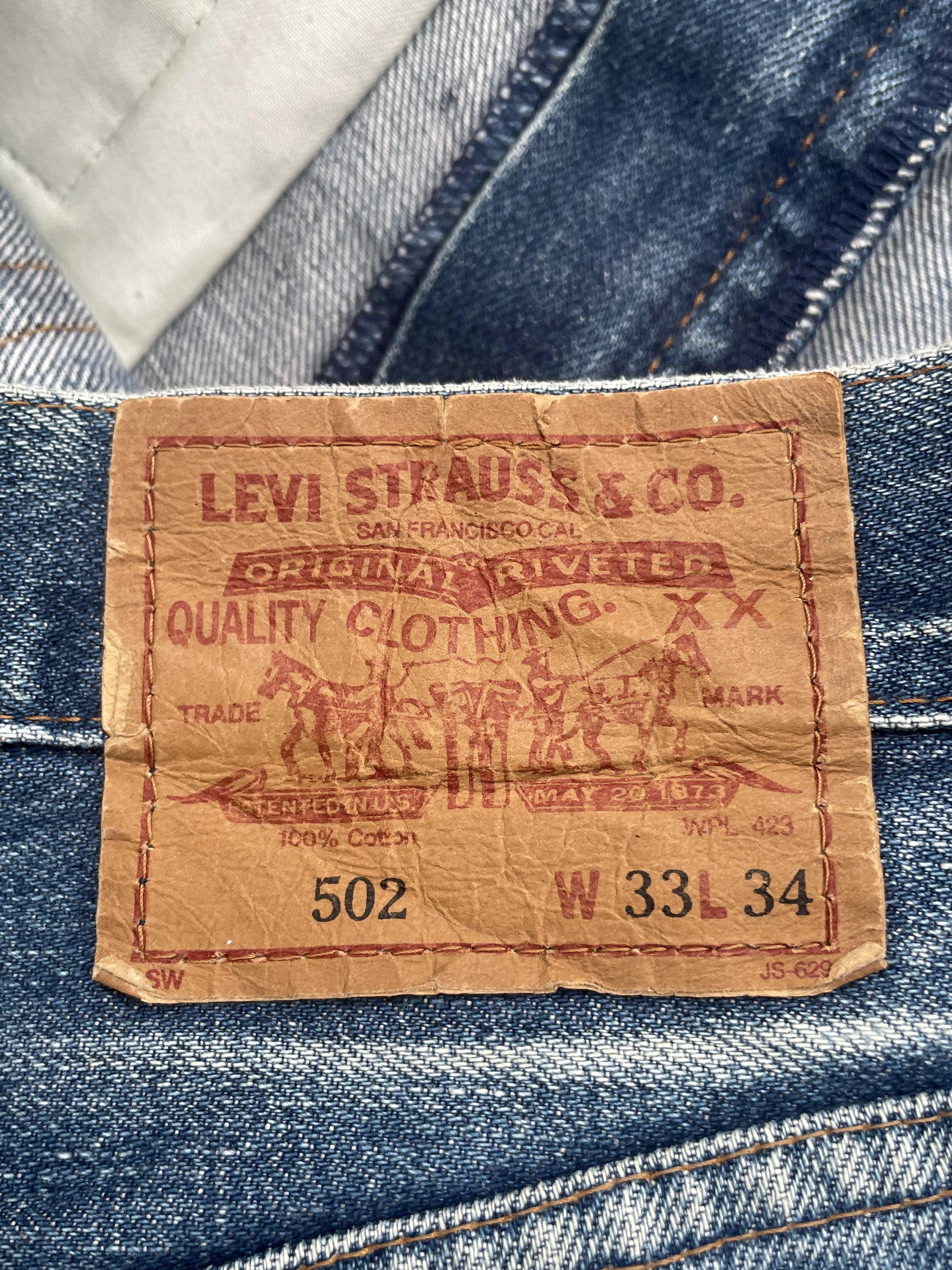 Levi's Vintage Levis 502XX E Selvedge Distresed Denim Size US 33 - 9 Thumbnail