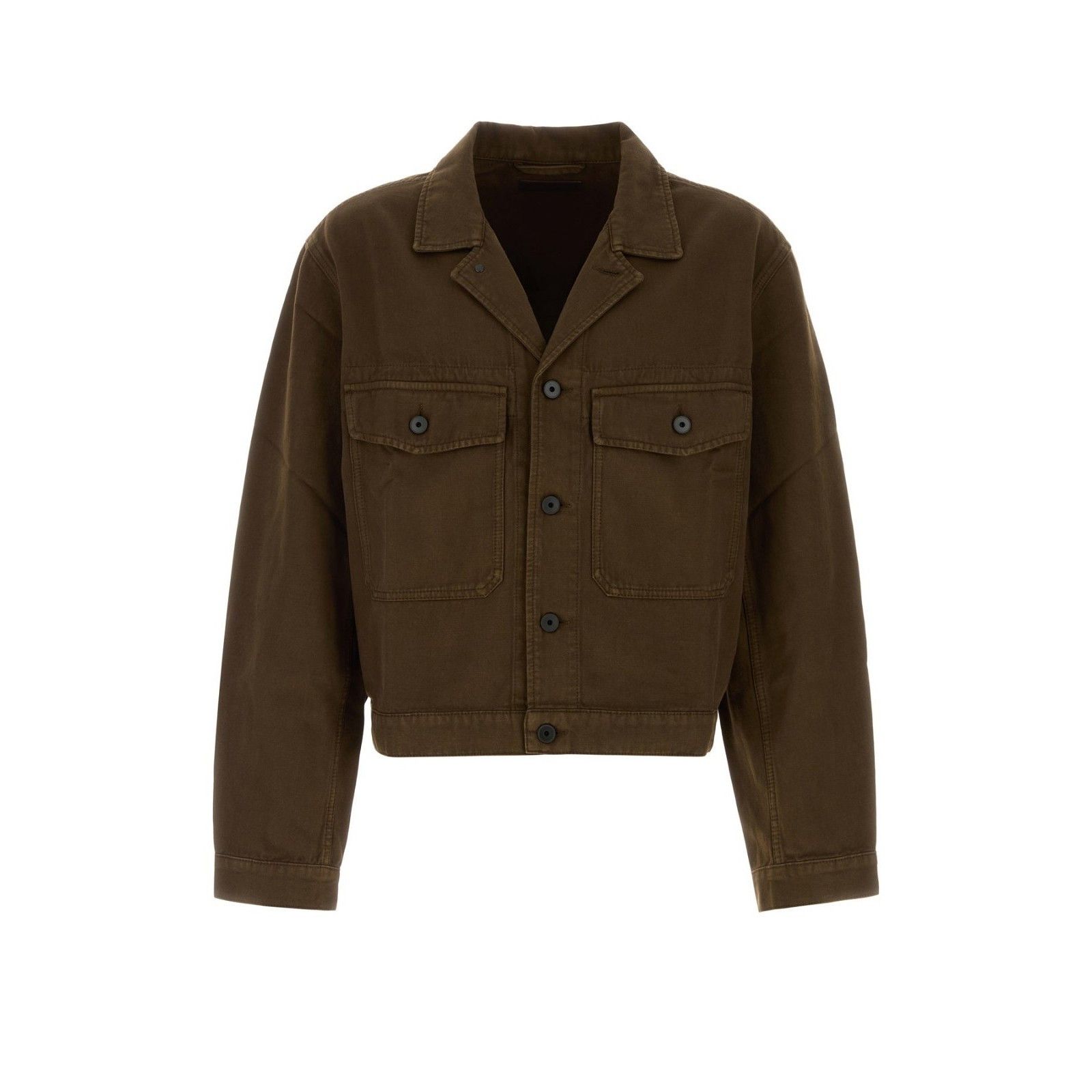 Lemaire Stand Collar Overshirt Zinc Size 44 22AW | Grailed