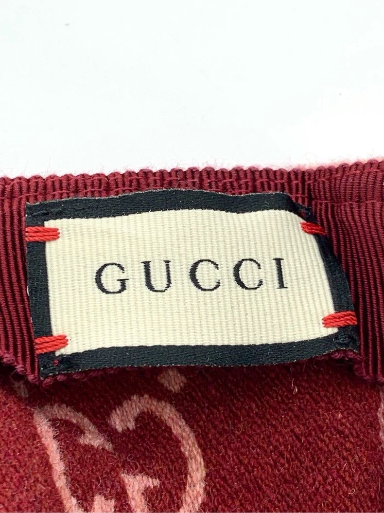 Gucci Gucci Size M Logo old flower full print pink wool baseball Size ONE SIZE - 7 Thumbnail