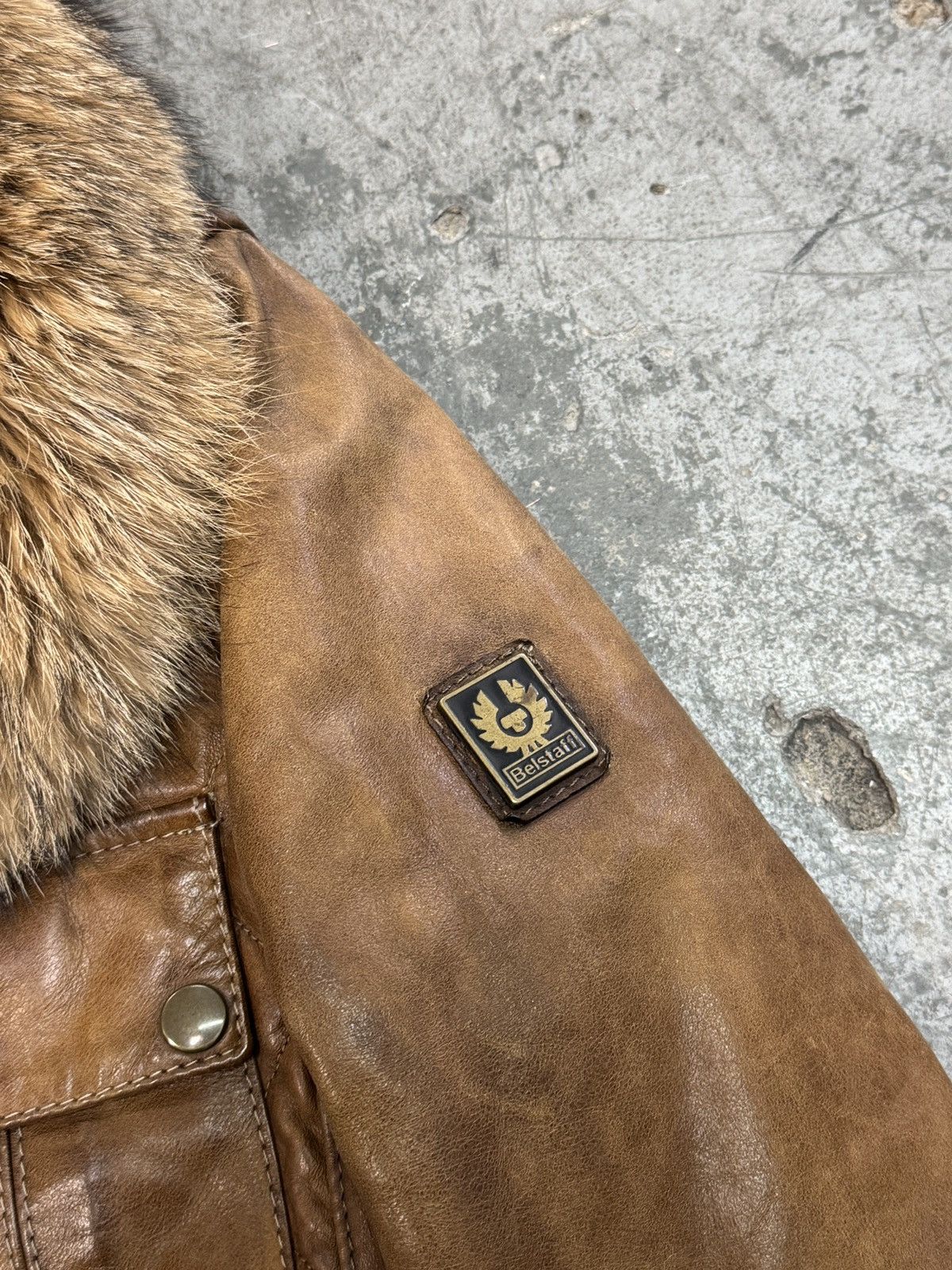 Belstaff Vintage Belstaff Real Leather With Real Fur Jacket Size M / US 6-8 / IT 42-44 - 5 Thumbnail