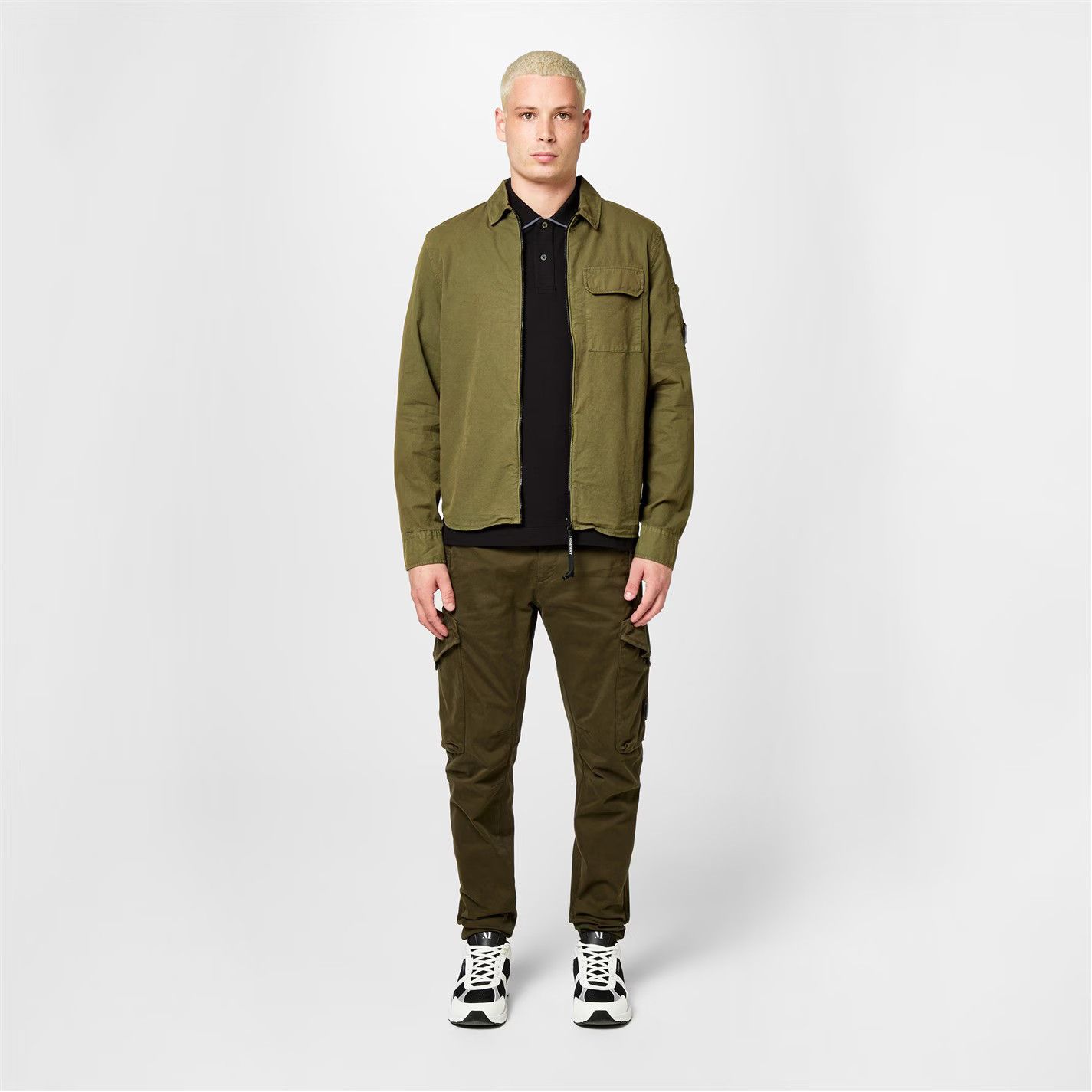 C.P. Company o1g2r1mq0426 Gabardine Lens Long Sleeve Overshirt in Green Size US XS / EU 42 / 0 - 6 Thumbnail