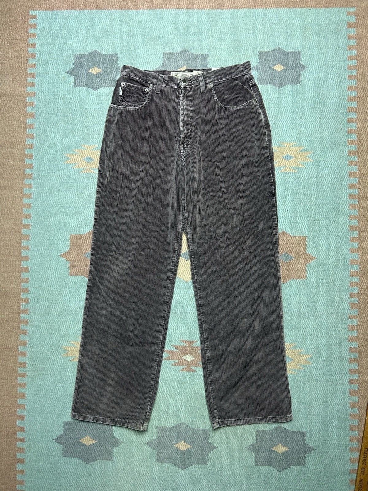 Vintage y2k corduroy pants road rags wide straight women’s 11/12 31 Size 31" - 1 Thumbnail