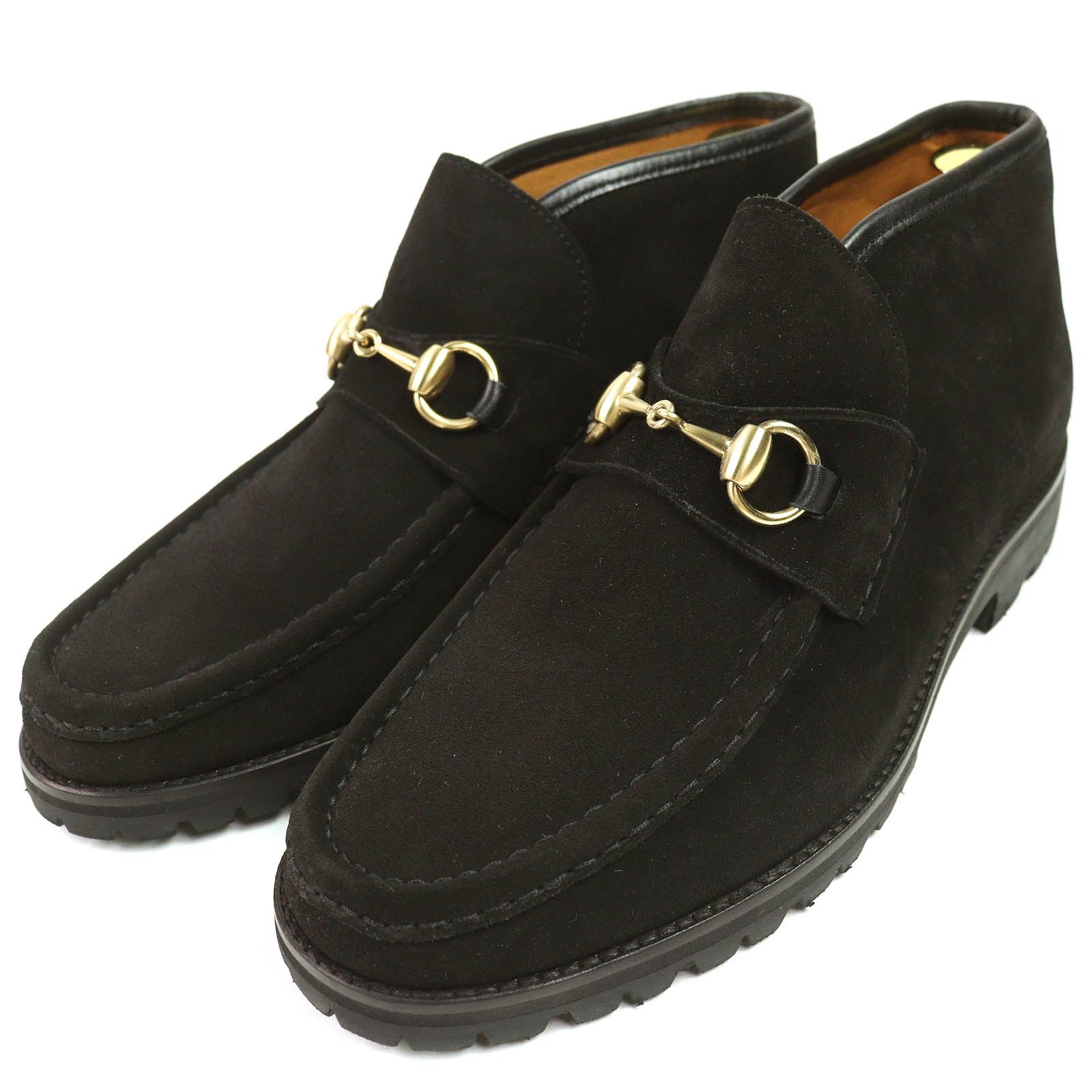 Gucci Gucci Horsebit Suede Leather Ankle Boots Suede Shoes 1140067 in Brown, Men's