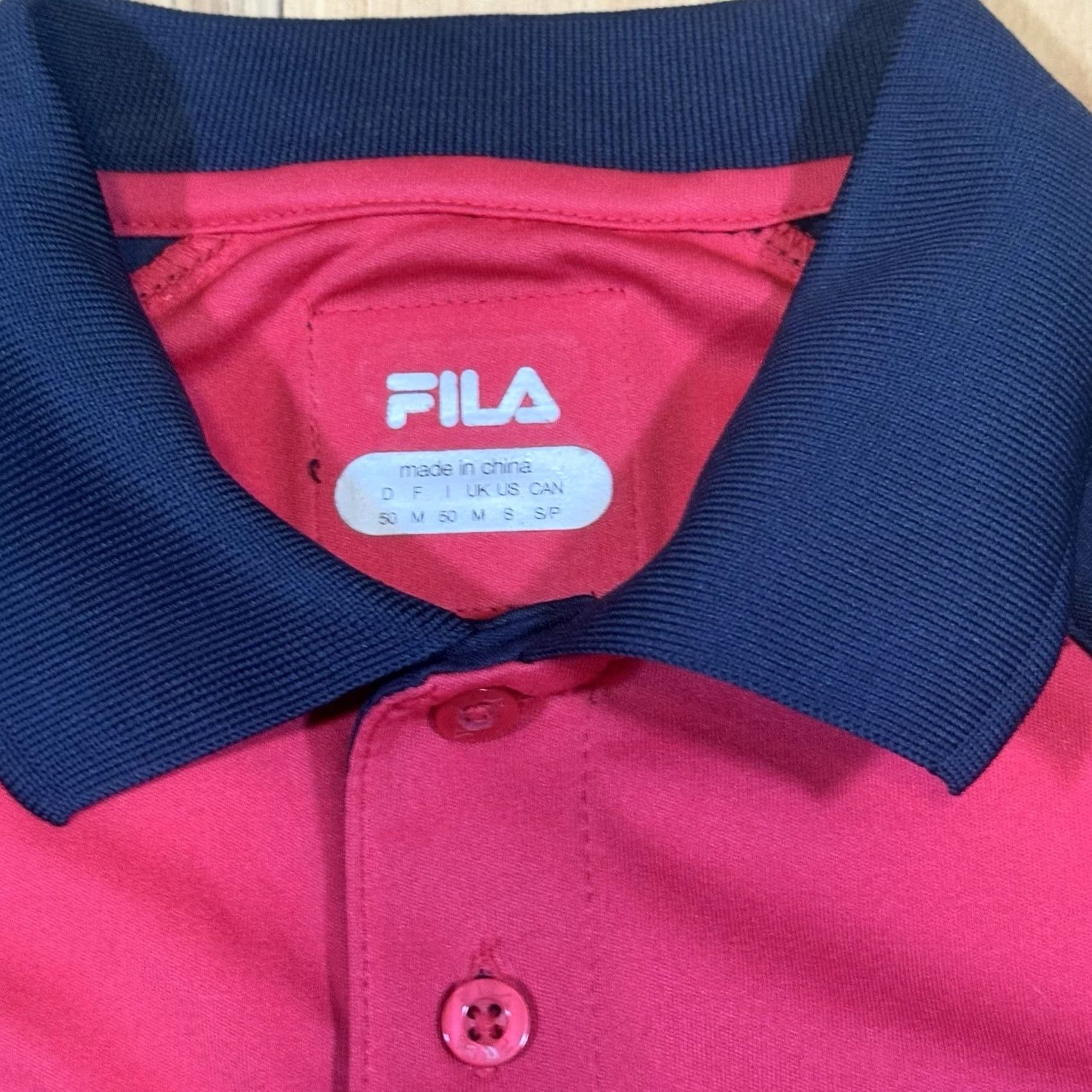 Fila FILA Polo Shirt Short Sleeve Mens Small Red Stretch Tennis Open BNP Paribas Open Blue Size US S / EU 44-46 / 1 - 5 Thumbnail