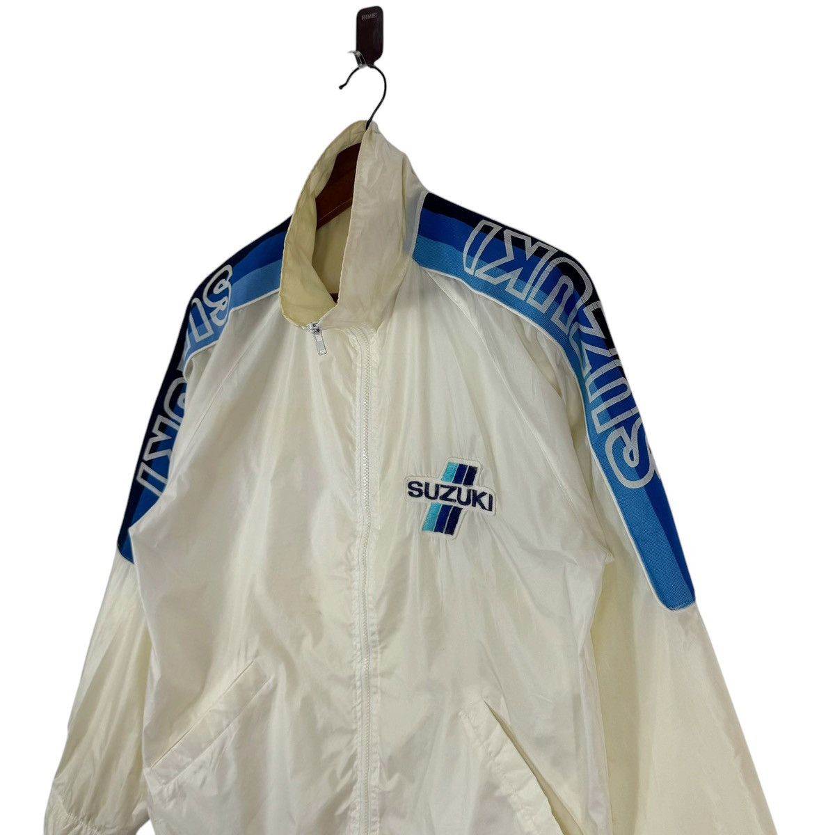 Sports Specialties × Vintage VINTAGE 90s SUZUKI MOTORSPORT LIGHT ZIPPER JACKET Size US S / EU 44-46 / 1 - 3 Thumbnail