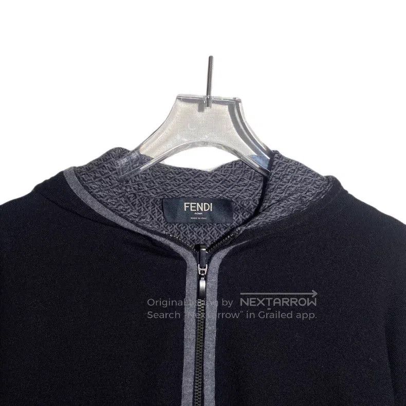 Fendi Fendi Black Lining Monogram Printed Wool Hooded Zip-Up Lon Size US S / EU 44-46 / 1 - 3 Thumbnail