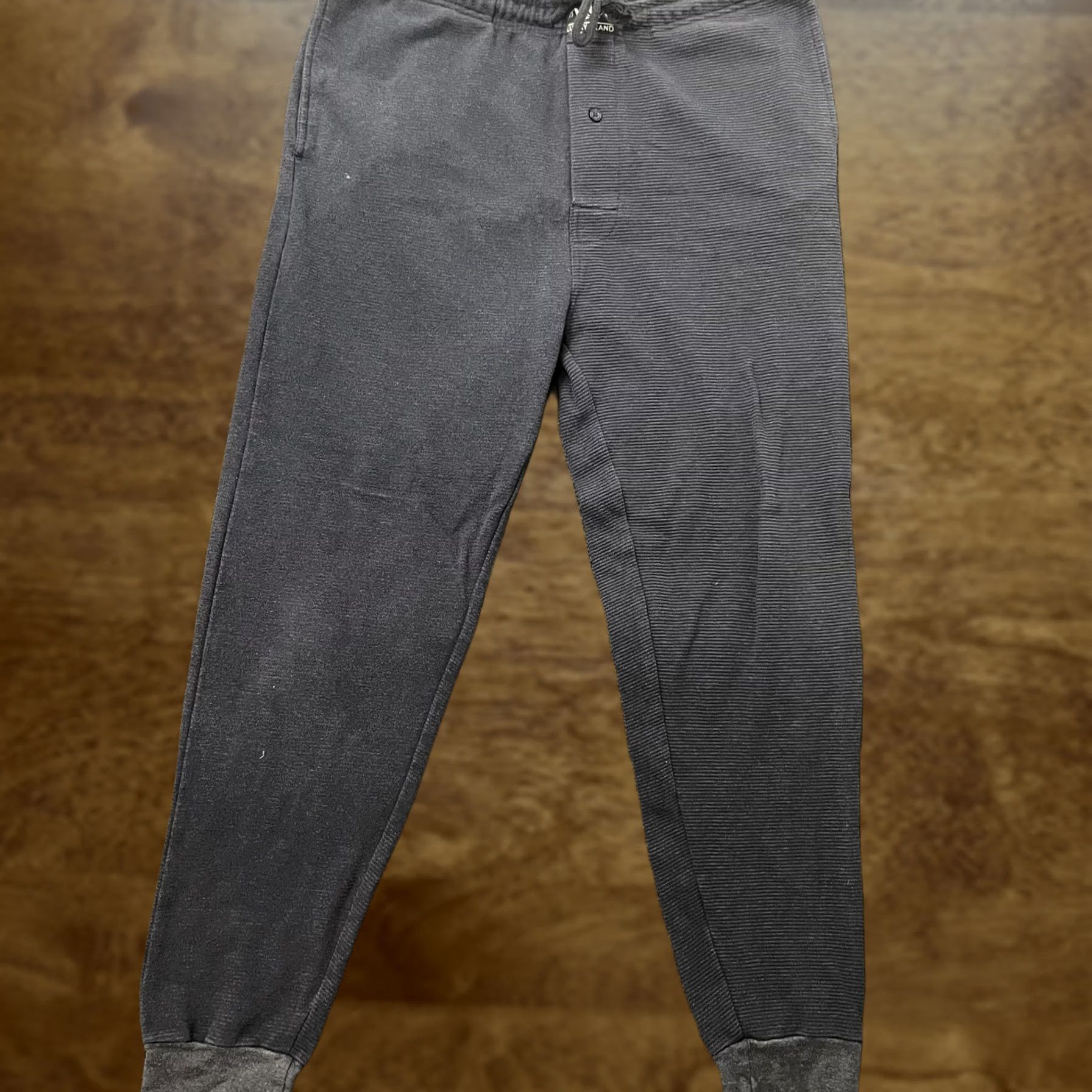 Lucky Brand Lucky Brand Pajama Pants Mens L Blue Knit Sleep Lounge Drawstring Button Fly Size US 33 - 1 Thumbnail