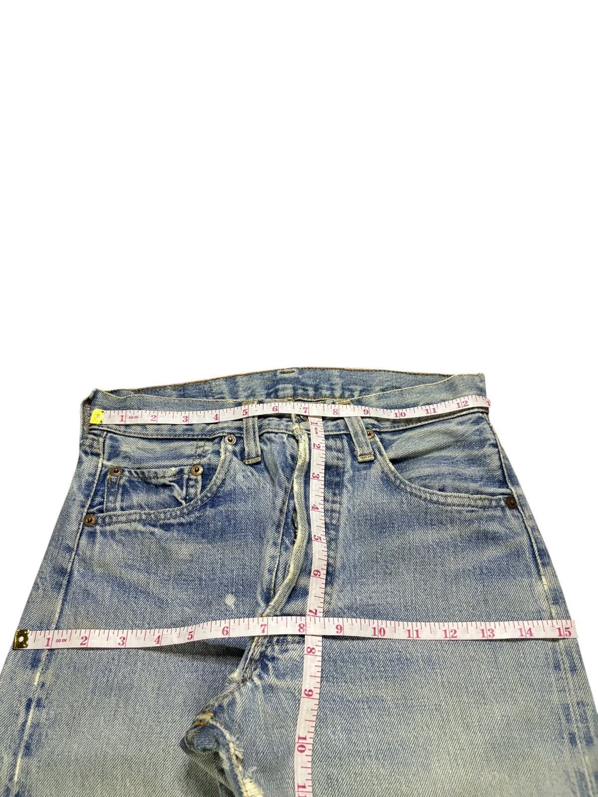 Levi's Vintage 70s Levis 501 Big E Selvedge Distress Jeans Button 6 Size US 26 / EU 42 - 13 Thumbnail