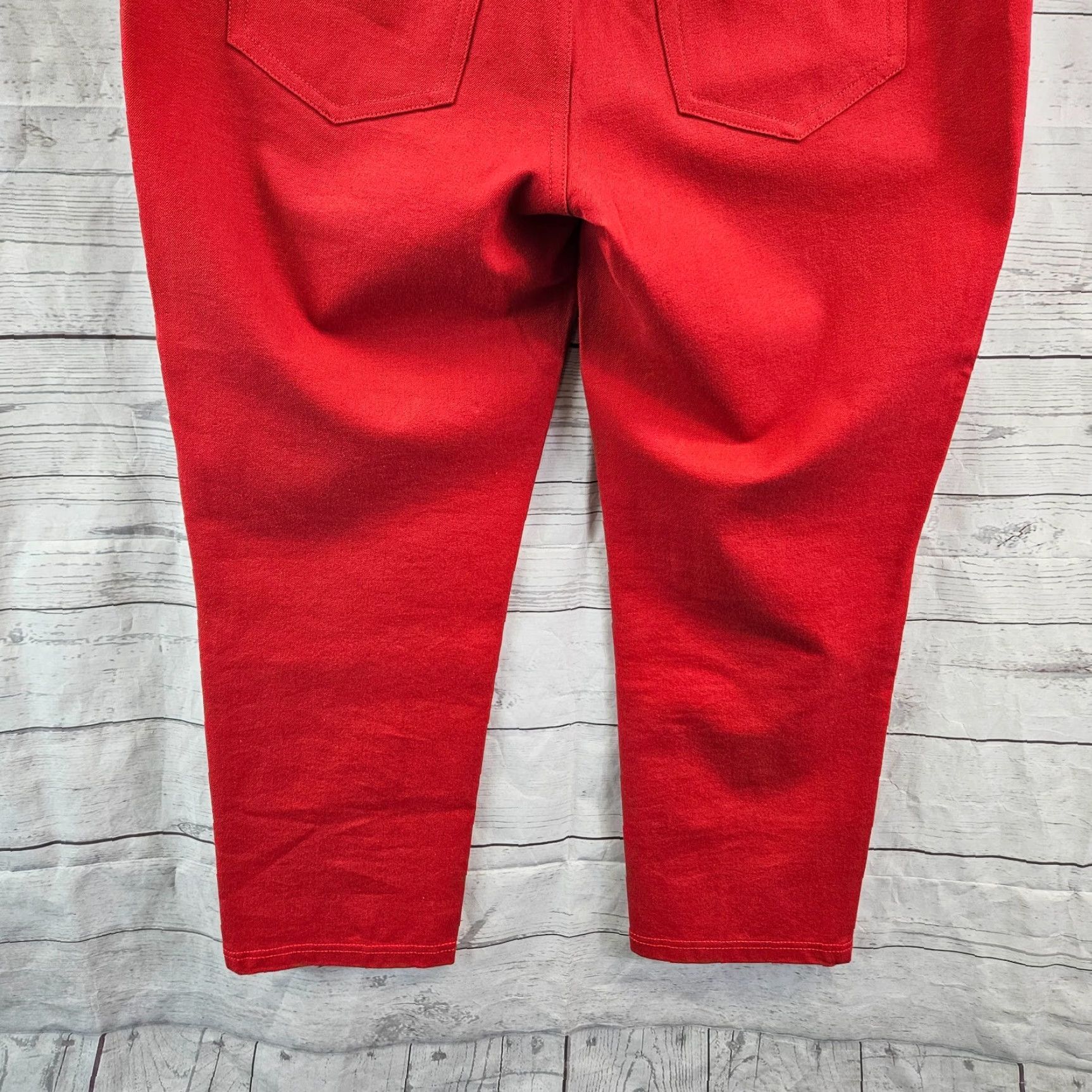 Vintage Chico's Womens Cropped Pants Sz 6 Red Mid Rise Cotton Blend - Cropped - Pants - Women - 6 - Red - Chico's - Cropped - Size 6 - Womens - Chicos Size 28" / US 6 / IT 42 - 5 Thumbnail