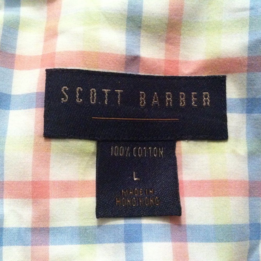 Scott Barber SCOTT BARBER MEN'S 100%COTTON CASUAL SHIRT SIZE: L Size US L / EU 52-54 / 3 - 5 Thumbnail