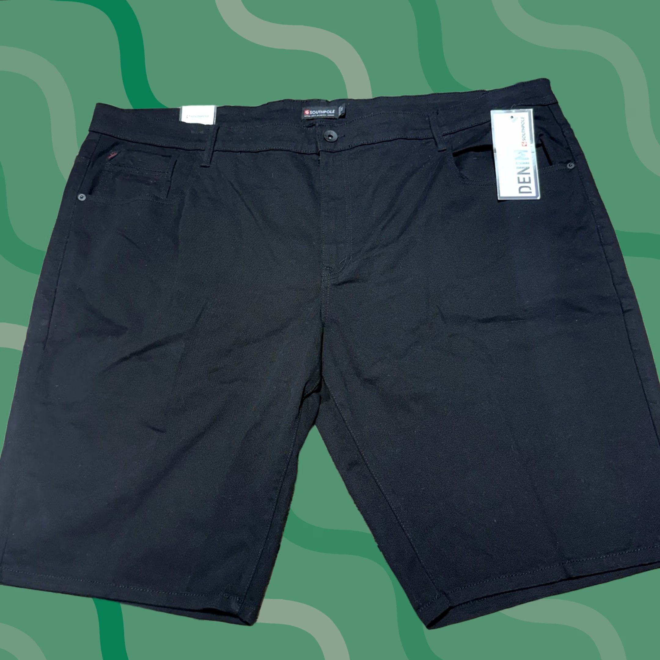 Southpole Southpole Shorts Mens 48 Black Active Flex Skater Streetwear Denim Stretch NWT Size US 32 / EU 48 - 1 Thumbnail