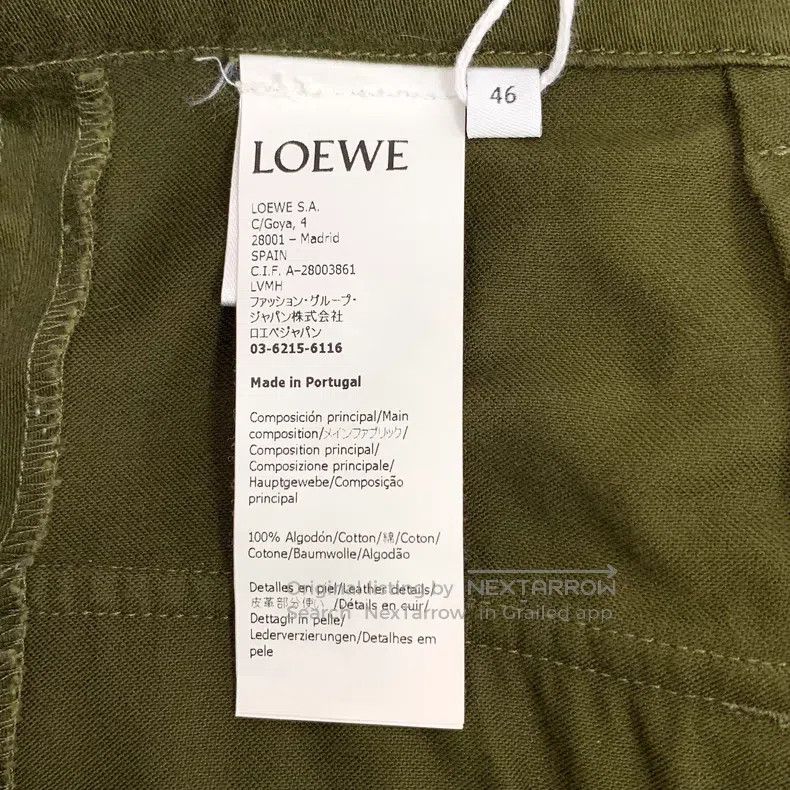 Loewe Loewe Military Green Logo Leather Patch Cotton Casual Work Size 30" / US 8 / IT 44 - 8 Thumbnail